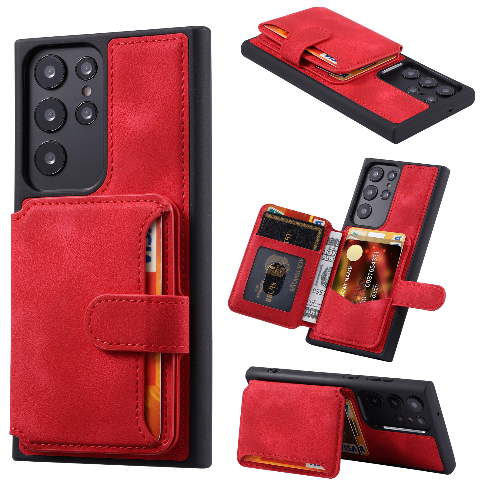 Für Samsung Galaxy S23 Ultra Kick -stand -leder -mit TPU -telefonhülle RFID -blockierungsbrieftaschenabdeckung - Rot, Galaxy S23 Ultra
Für Samsung Galaxy S23 Ultra Kick -stand -leder -mit TPU -telefonhülle RFID -blockierungsbrieftaschenabdeckung - Rot, Galaxy S23 Ultra