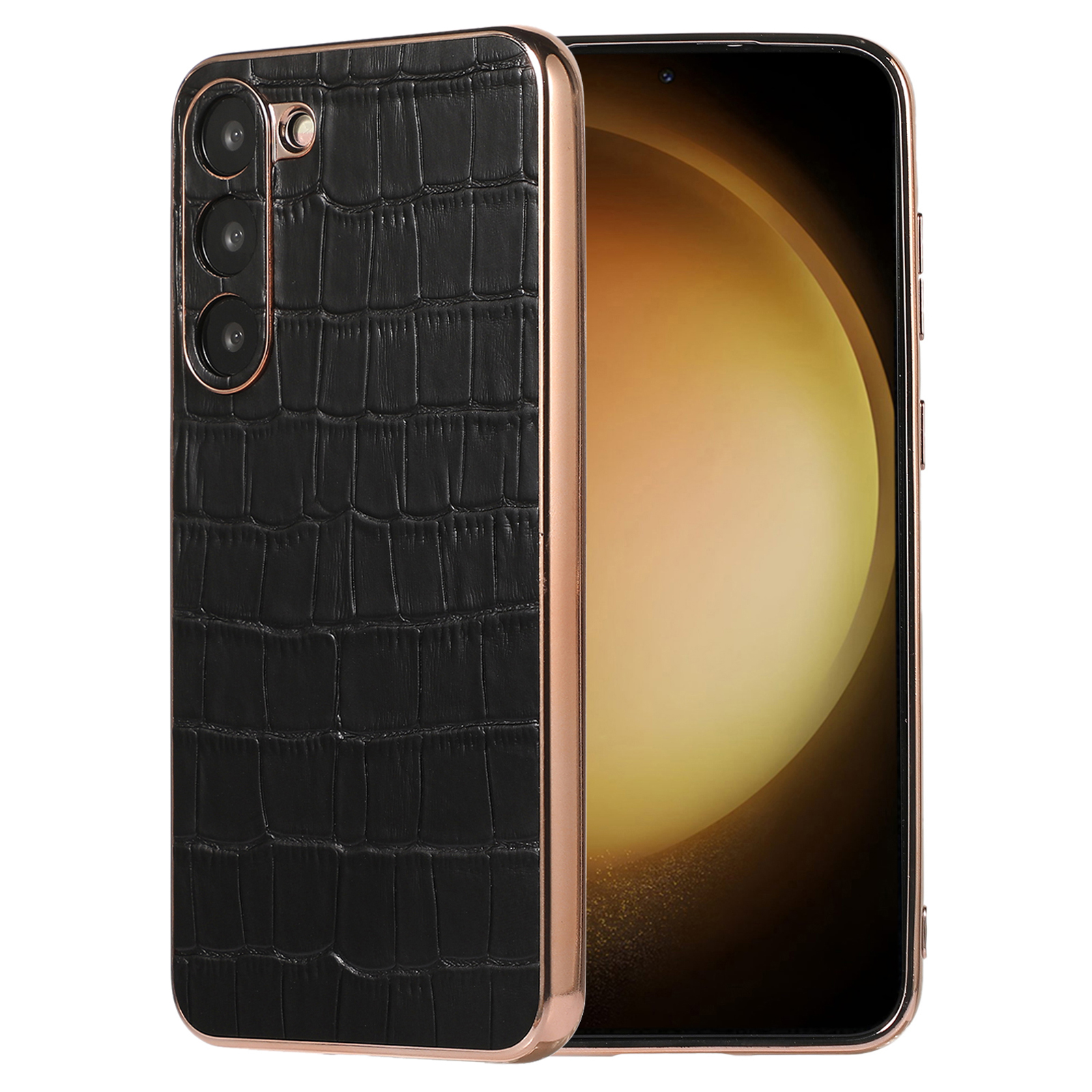 Für Samsung Galaxy S23 Nano Electroplating Protective Cover Crocodile Textur Echtes Lederschicht TPU -telefonhülle - Schwarz, Galaxy S23
Für Samsung Galaxy S23 Nano Electroplating Protective Cover Crocodile Textur Echtes Lederschicht TPU -telefonhülle - Schwarz, Galaxy S23