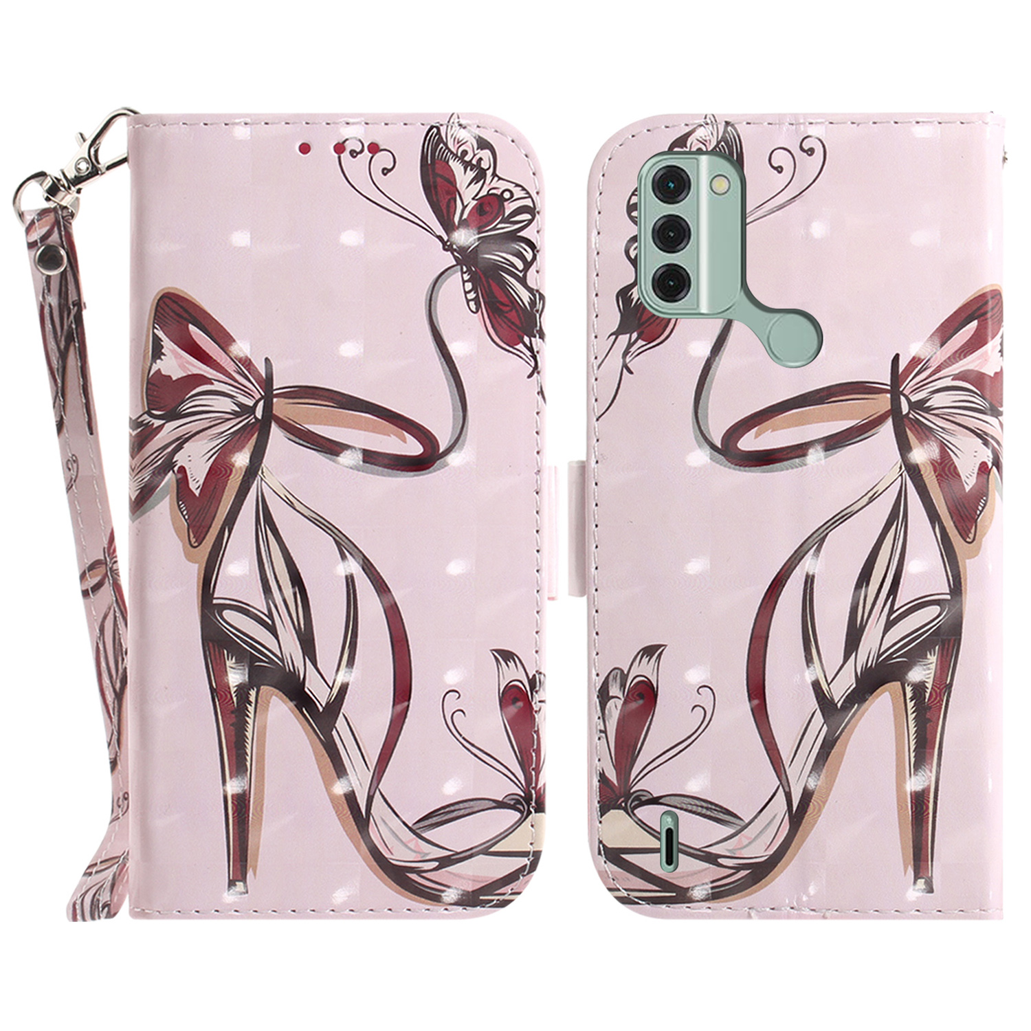 Für Nokia C31 4G Wallet Phone Haufen Muster Druck PU Leder Flip -abdeckung Mit Riemen - Butterfly High Heels, Nokia C31 4G
Für Nokia C31 4G Wallet Phone Haufen Muster Druck PU Leder Flip -abdeckung Mit Riemen - Butterfly High Heels, Nokia C31 4G