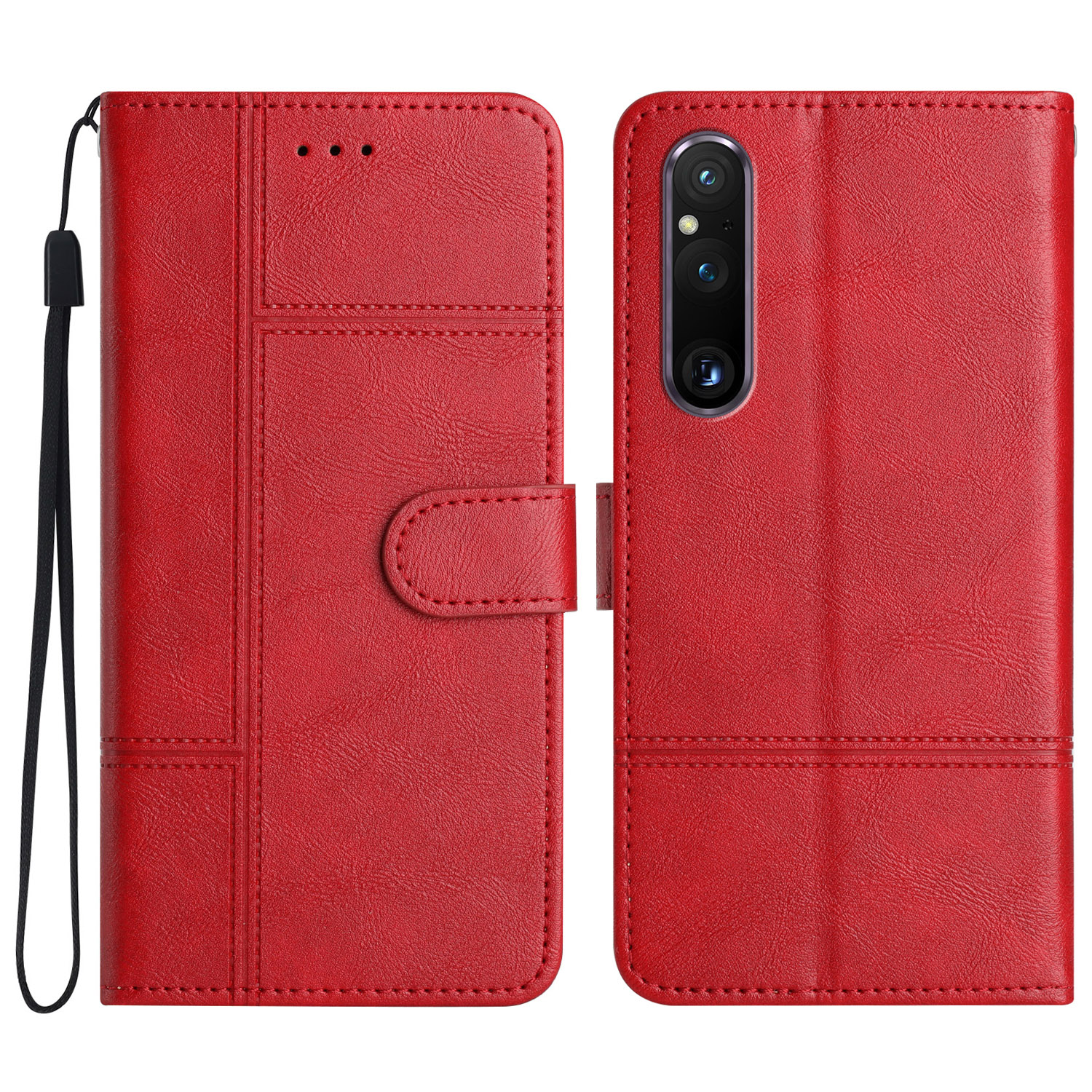Für Sony Xperia 1 V PU Leder Cowide Texture Phone Hülle Ballet Wallet Line Gedruckte Geschäftsabdeckung Mit Riemen - Rot, Sony Xperia 1 V
Für Sony Xperia 1 V PU Leder Cowide Texture Phone Hülle Ballet Wallet Line Gedruckte Geschäftsabdeckung Mit Riemen - Rot, Sony Xperia 1 V