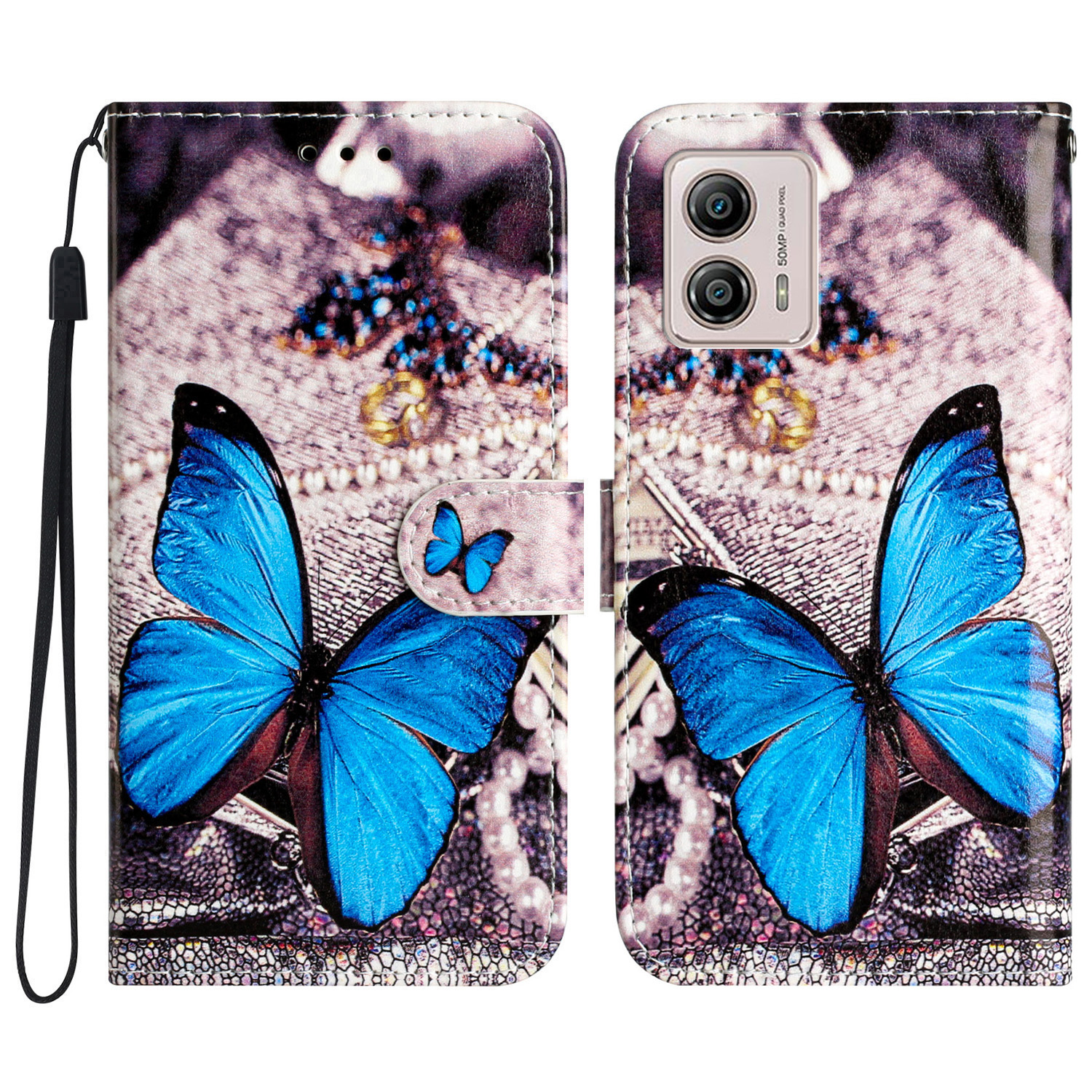 Für Motorola Moto G73 5G Wallet Phone Haufen Muster -drucken Lederabdeckung Mit Ständer - Blauer Schmetterling, Motorola Moto G73 5G
Für Motorola Moto G73 5G Wallet Phone Haufen Muster -drucken Lederabdeckung Mit Ständer - Blauer Schmetterling, Motorola Moto G73 5G
