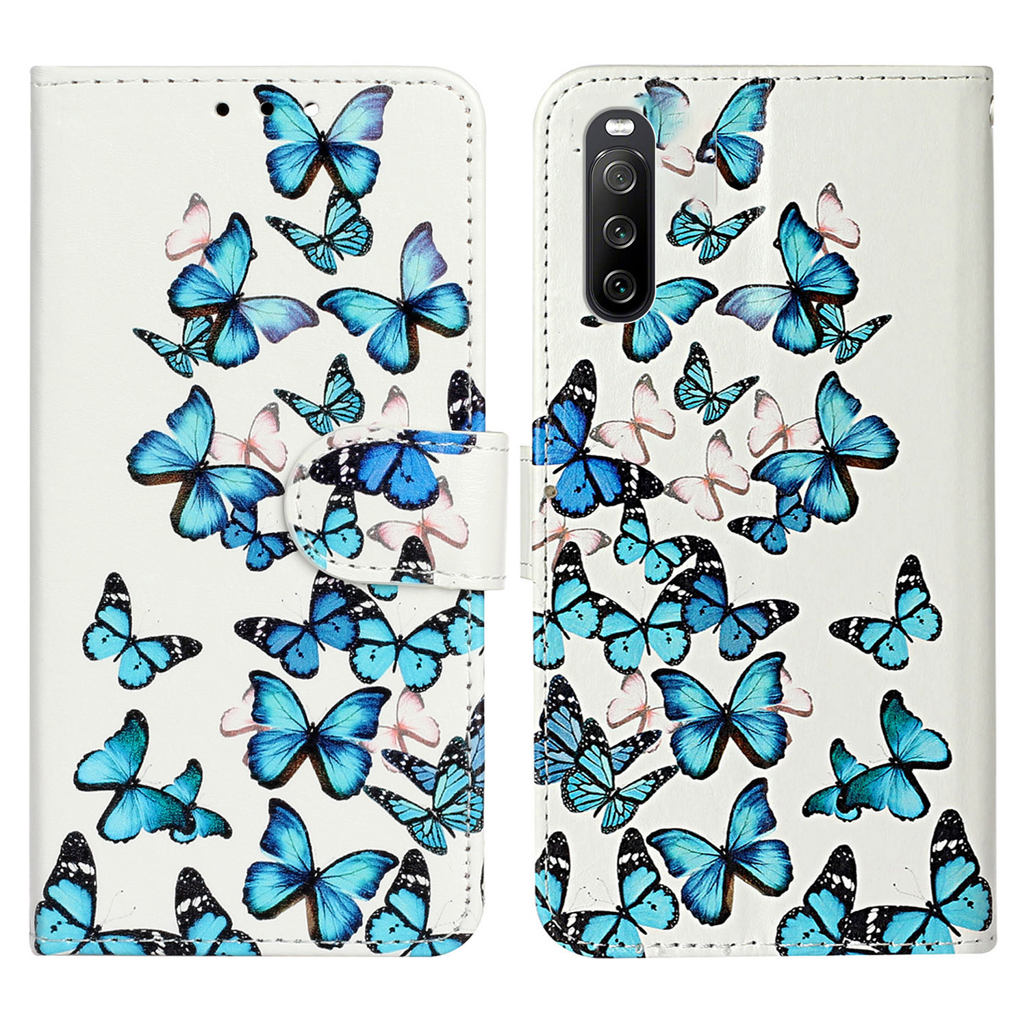 Brieftasche Telefonhülle Für Sony Xperia 10 V Kratzfeste Telefon-shell-muster-drucken Lederabdeckung - Blaue Schmetterlinge, Sony Xperia 10 V
Brieftasche Telefonhülle Für Sony Xperia 10 V Kratzfeste Telefon-shell-muster-drucken Lederabdeckung - Blaue Schmetterlinge, Sony Xperia 10 V