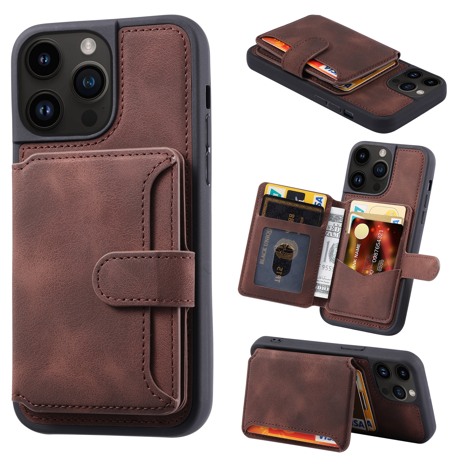 Für Iphone 14 Pro Max Phone Wallet Case RFID Blockierende Lederschicht -tpu -kickstand -cover - Kaffee, iPhone 14 Pro Max
Für Iphone 14 Pro Max Phone Wallet Case RFID Blockierende Lederschicht -tpu -kickstand -cover - Kaffee, iPhone 14 Pro Max