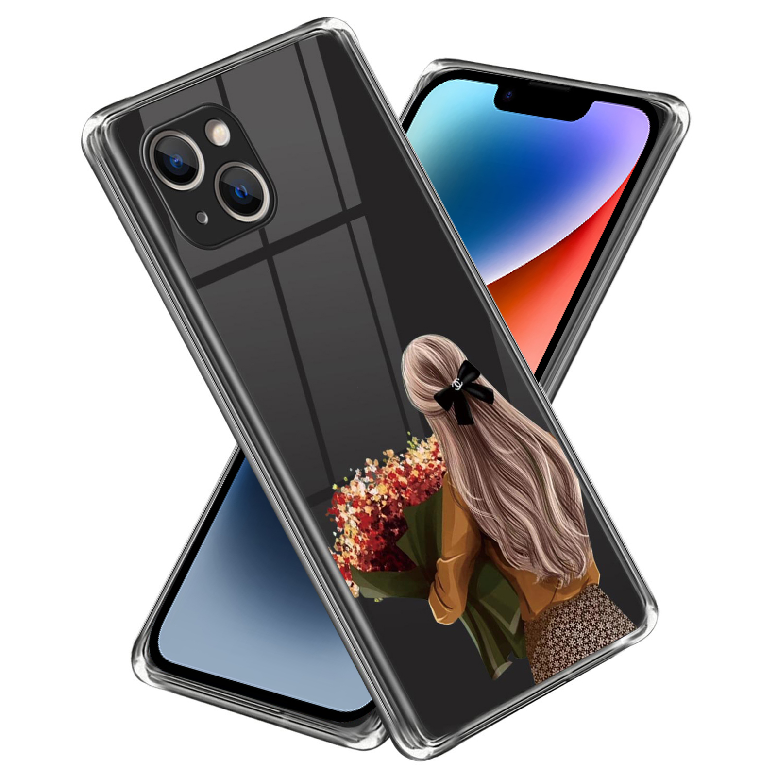 Musterdruckphase Für Iphone 14, Anti-drop-tpu-mobiel-telefonabdeckung - Mädchen Mit Blume / Rechts, iPhone 14
Musterdruckphase Für Iphone 14, Anti-drop-tpu-mobiel-telefonabdeckung - Mädchen Mit Blume / Rechts, iPhone 14
