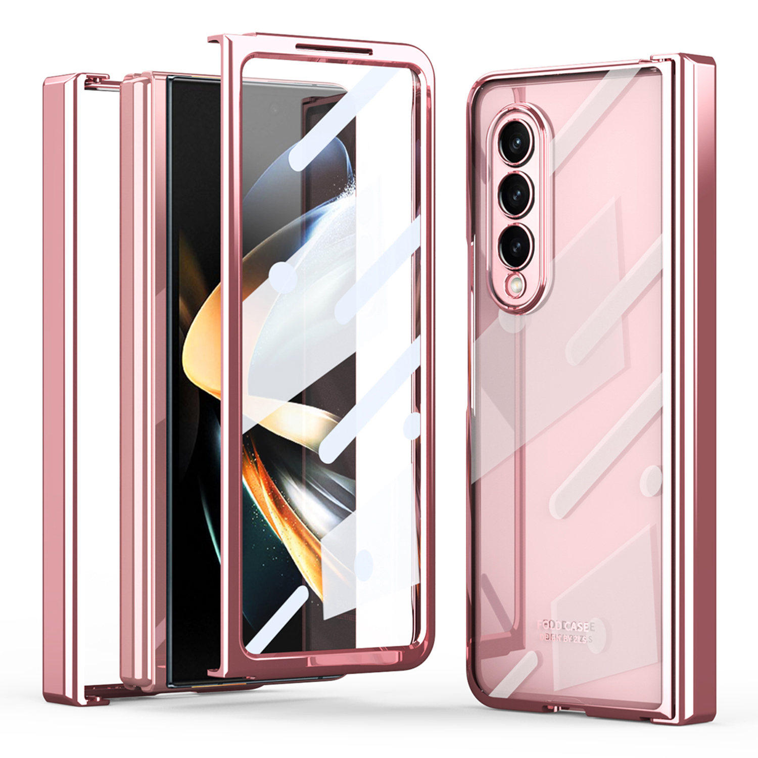 Für Samsung Galaxy Z Fold4 5G Elektroplatten Hoher Transparenzfaltungshülle Mit Temperamentvollem Glasfilm - Rosa, Galaxy Z Fold4 5G
Für Samsung Galaxy Z Fold4 5G Elektroplatten Hoher Transparenzfaltungshülle Mit Temperamentvollem Glasfilm - Rosa, Galaxy Z Fold4 5G