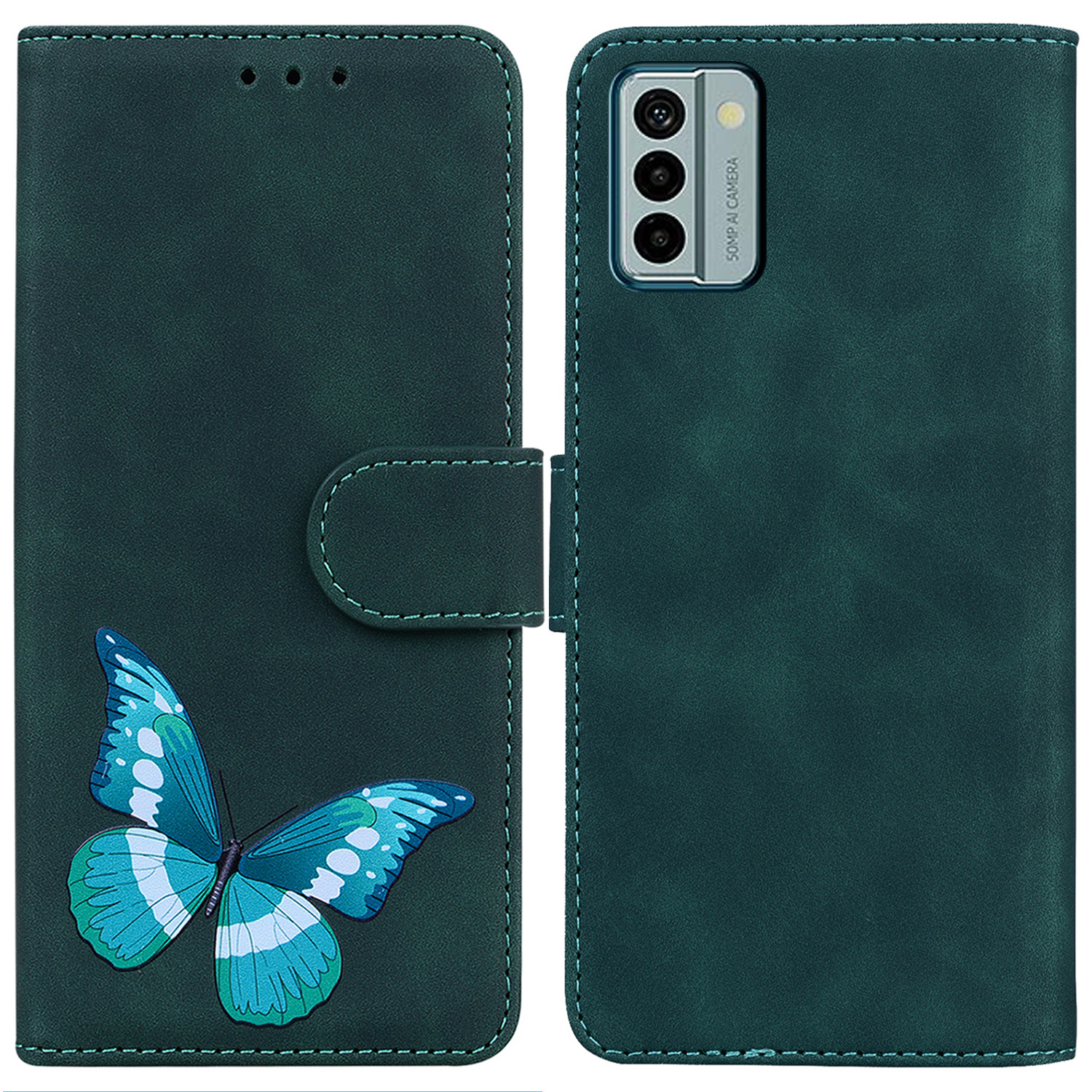 Skin-touch-brieftaschenabdeckung Für Nokia G22 Schmetterlingsdruck Drop-proof PU Leder Flip Ständer Telefonhülle - Grün, Nokia G22
Skin-touch-brieftaschenabdeckung Für Nokia G22 Schmetterlingsdruck Drop-proof PU Leder Flip Ständer Telefonhülle - Grün, Nokia G22