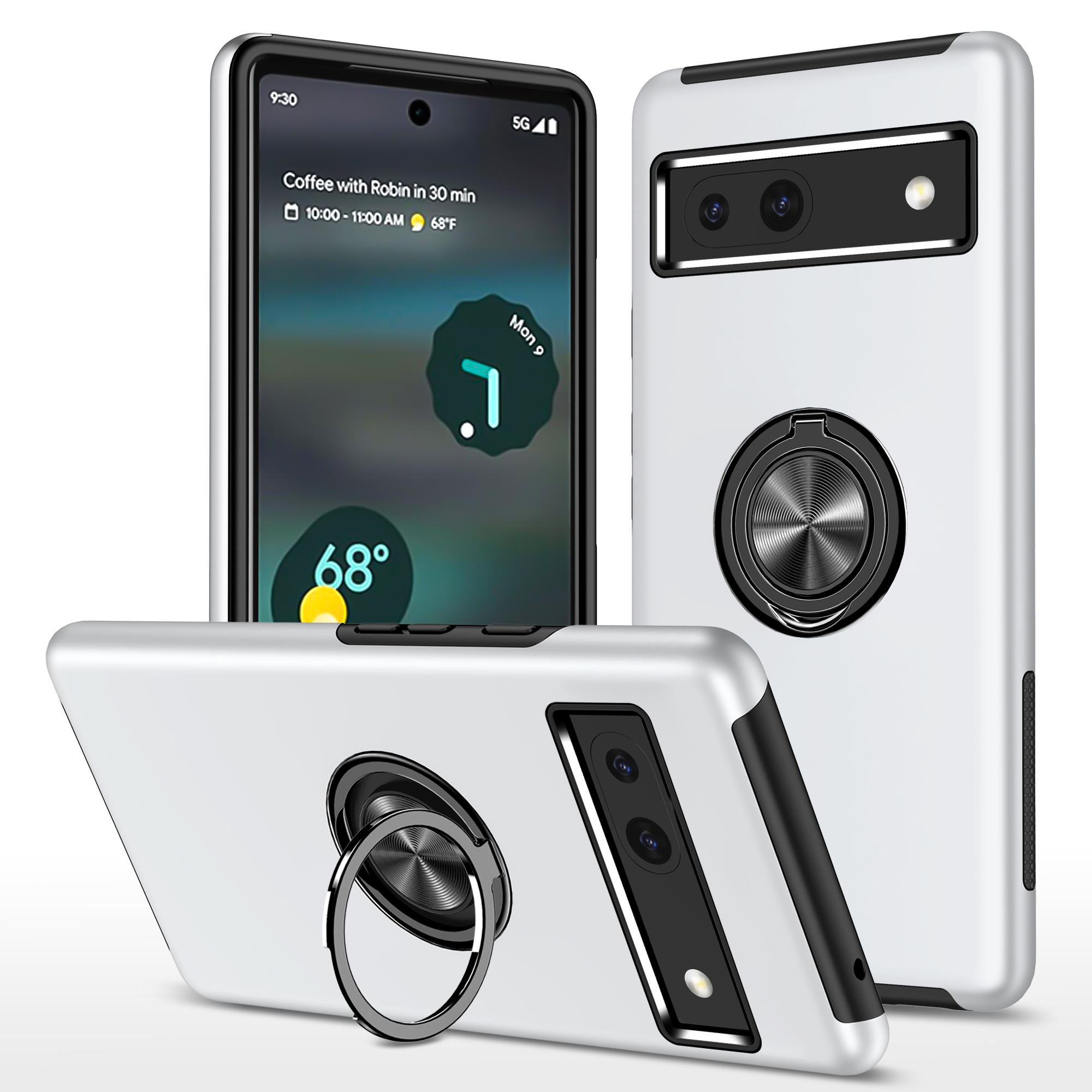 Für Google Pixel 7a Rotary Ring Kickstand Phone Case Pc+tpu-anti-drop-rückzugabdeckung - Silber, Google Pixel 7a
Für Google Pixel 7a Rotary Ring Kickstand Phone Case Pc+tpu-anti-drop-rückzugabdeckung - Silber, Google Pixel 7a