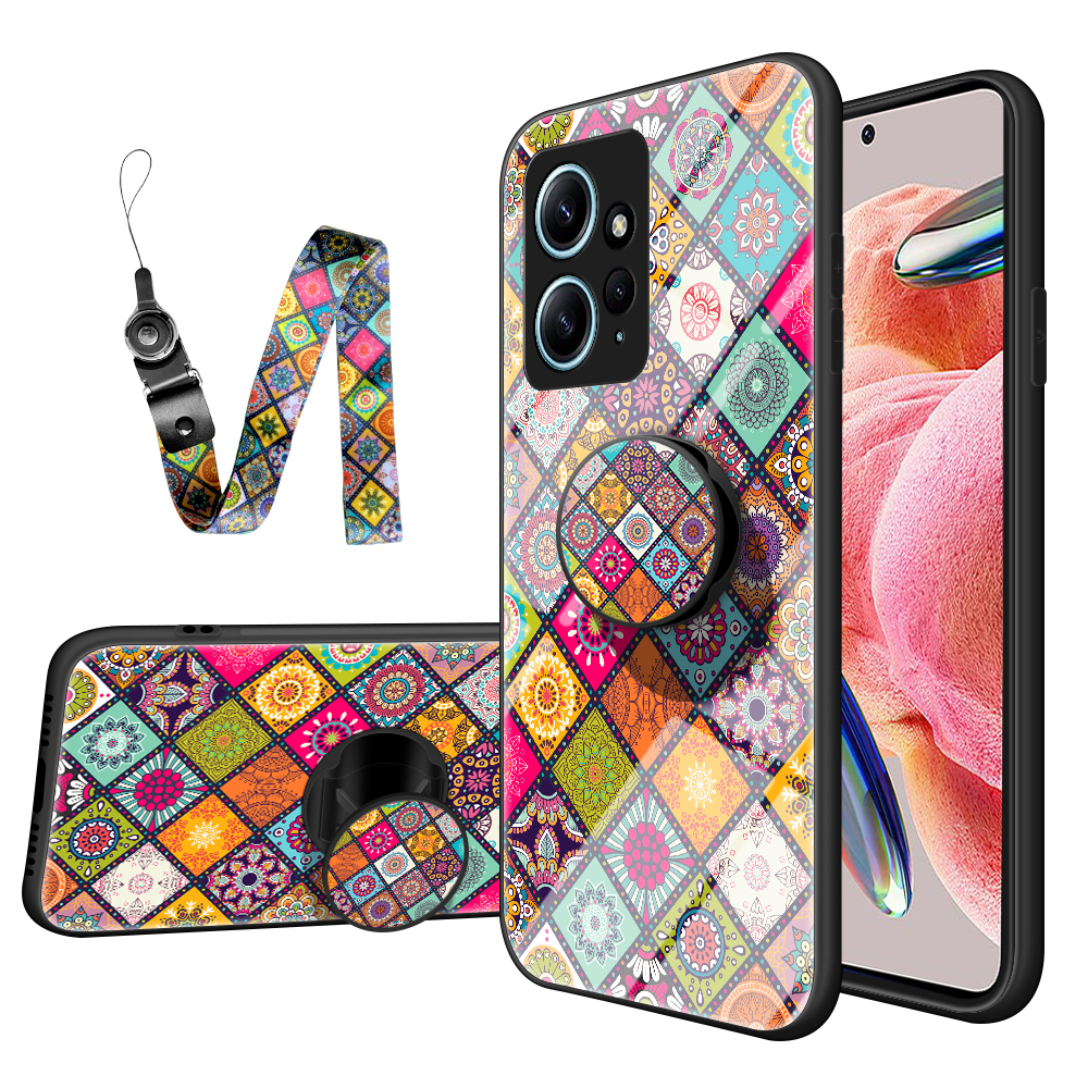 Für Xiaomi Redmi Note 12 4G Telefon Kickstand Hülle Pc+tpu+temperiertes Glasblumenmusterabdeckung Mit Lanyard - Farbmuster, Xiaomi Redmi Note 12 4G
Für Xiaomi Redmi Note 12 4G Telefon Kickstand Hülle Pc+tpu+temperiertes Glasblumenmusterabdeckung Mit Lanyard - Farbmuster, Xiaomi Redmi Note 12 4G