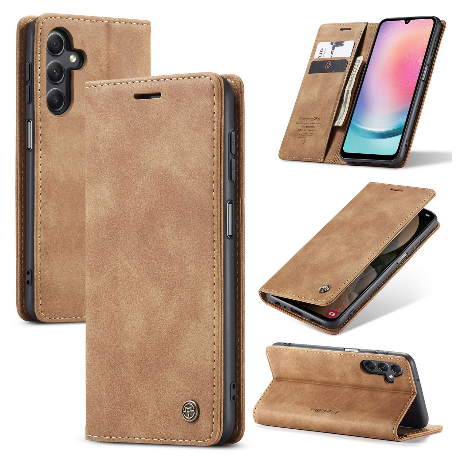 Caseme 013 -serie Für Samsung Galaxy A24 4G Wallet Case PU Lederständer Flip Cover - Braun, Galaxy A24 4G
Caseme 013 -serie Für Samsung Galaxy A24 4G Wallet Case PU Lederständer Flip Cover - Braun, Galaxy A24 4G