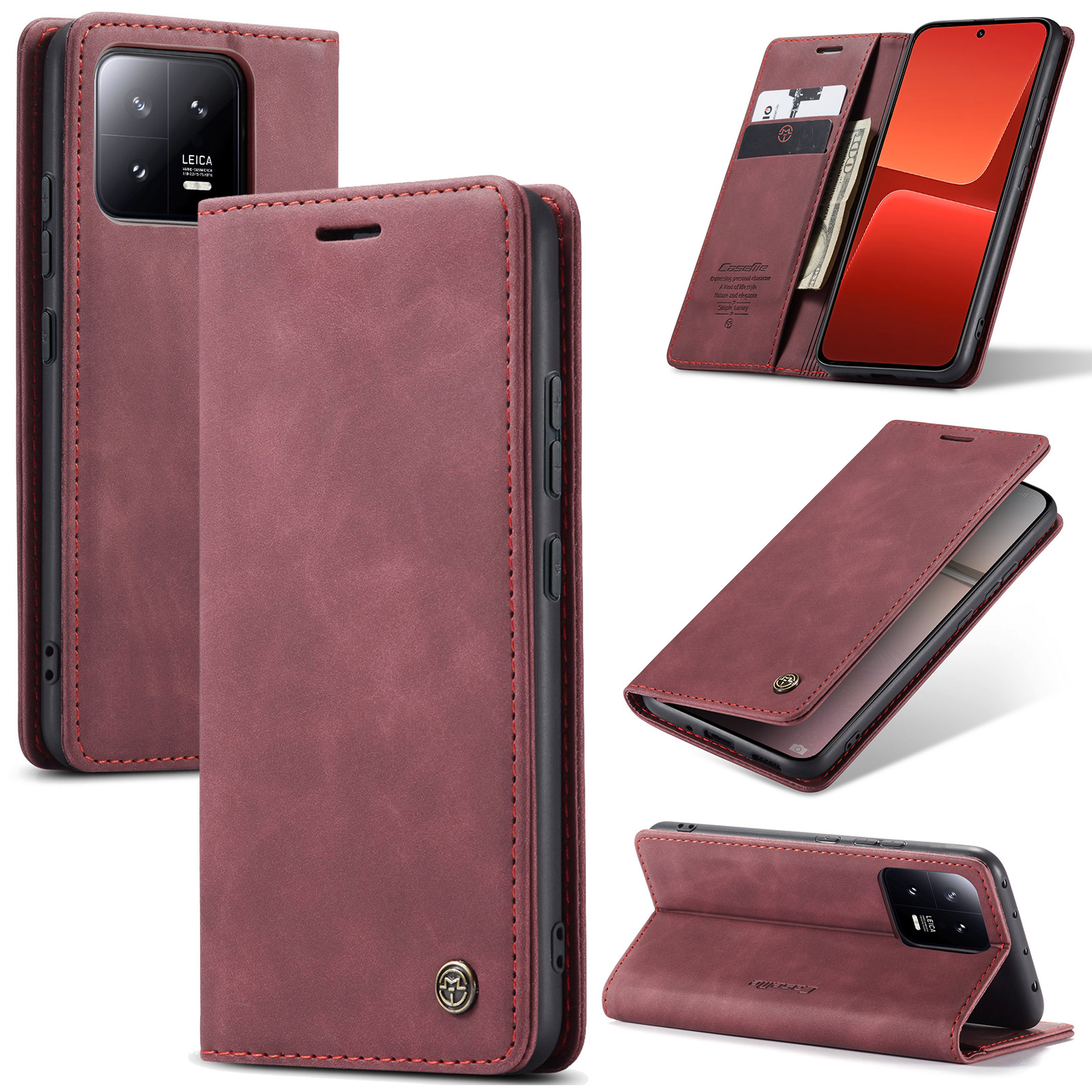 Caseme 013 -serie Für Xiaomi 13 5G PU Leder Stand Phone Hülle Schutzbrieftasche - Weinrot, Xiaomi 13
Caseme 013 -serie Für Xiaomi 13 5G PU Leder Stand Phone Hülle Schutzbrieftasche - Weinrot, Xiaomi 13