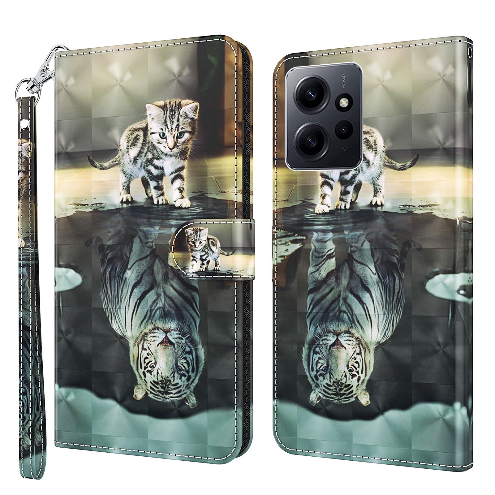Für Xiaomi Redmi Note 12 4G Wallet Leder Telefonhülle 3D -musterdruckständer Mit Riemen - Katze Und Tiger, Xiaomi Redmi Note 12 4G
Für Xiaomi Redmi Note 12 4G Wallet Leder Telefonhülle 3D -musterdruckständer Mit Riemen - Katze Und Tiger, Xiaomi Redmi Note 12 4G