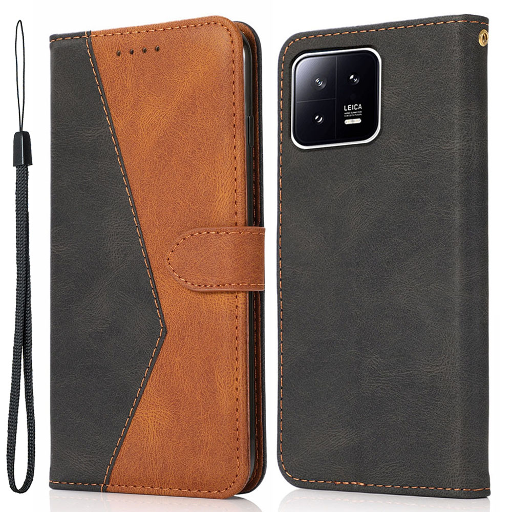 Für Xiaomi 13 5G Wallet Phone Case Flip Splicing PU Lederständer Telefonabdeckung - Schwarz+braun, Xiaomi 13
Für Xiaomi 13 5G Wallet Phone Case Flip Splicing PU Lederständer Telefonabdeckung - Schwarz+braun, Xiaomi 13