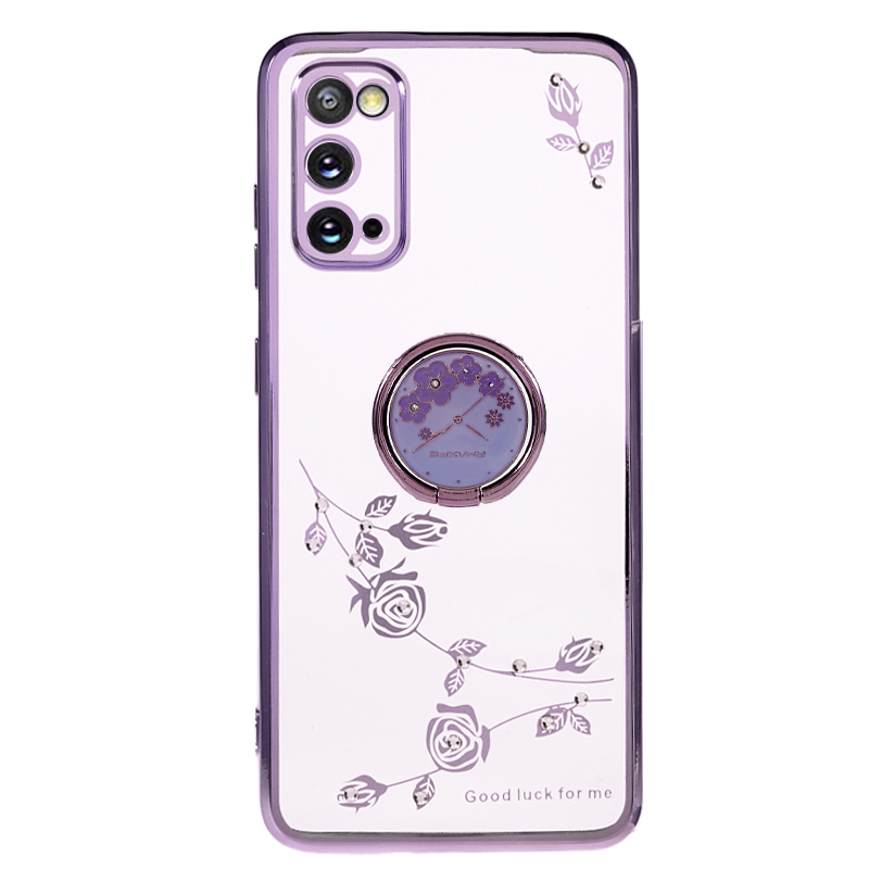 Für Samsung Galaxy S20 5G / 4G Blumenmuster Kickstand Hülle Strasselektroplierende TPU -telefonabdeckung - Lila, Galaxy S20 5G
Für Samsung Galaxy S20 5G / 4G Blumenmuster Kickstand Hülle Strasselektroplierende TPU -telefonabdeckung - Lila, Galaxy S20 5G