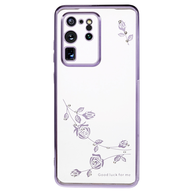 Für Samsung Galaxy S20 Ultra Blumenmuster Elektroplierendes Telefongehäuse Strass -tpu -abdeckung - Lila, Galaxy S20 Ultra
Für Samsung Galaxy S20 Ultra Blumenmuster Elektroplierendes Telefongehäuse Strass -tpu -abdeckung - Lila, Galaxy S20 Ultra