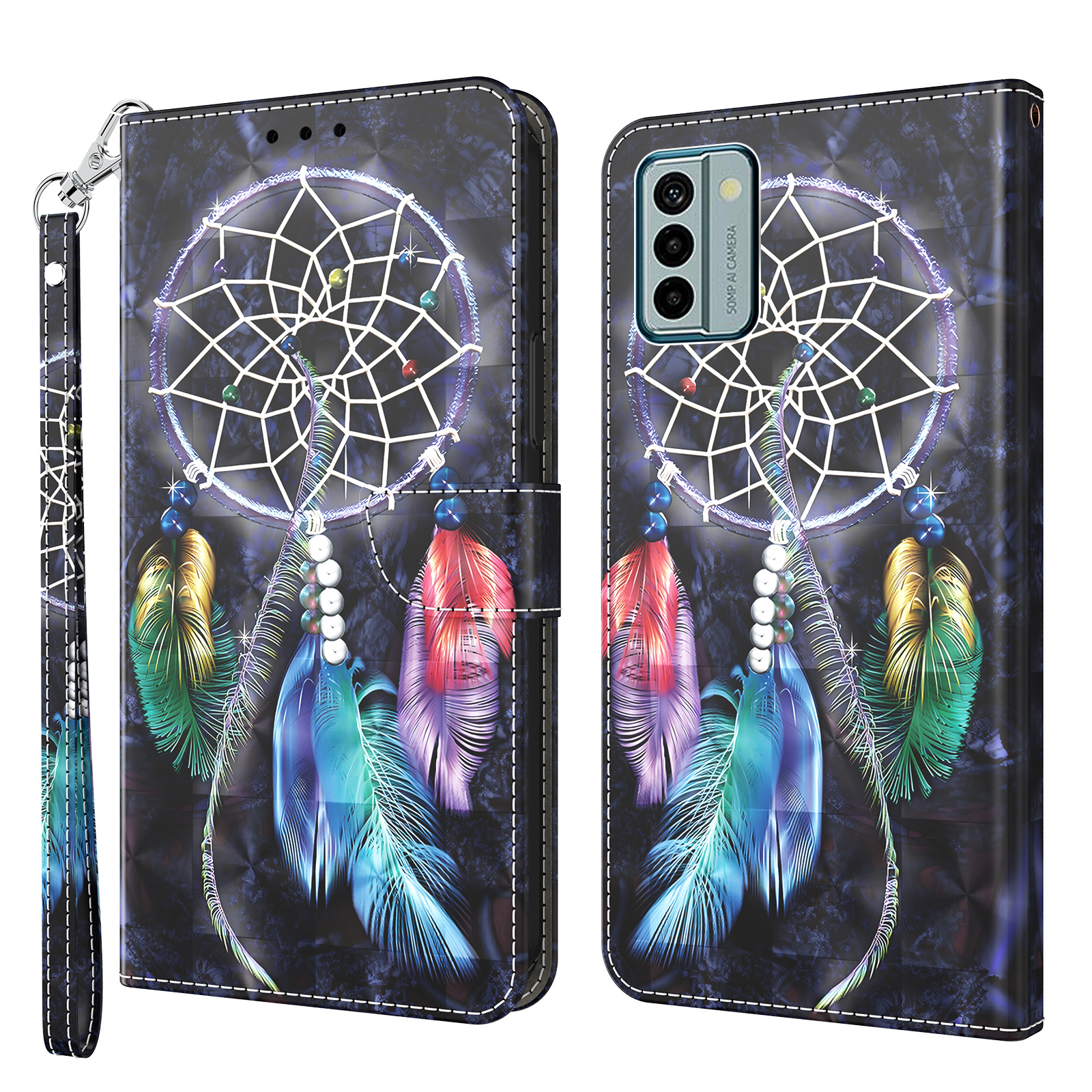 Für Nokia G22 3D -muster Druck PU Leder -hülle Wallet Stand Handyabdeckung Mit Riemen - Traumfänger, Nokia G22
Für Nokia G22 3D -muster Druck PU Leder -hülle Wallet Stand Handyabdeckung Mit Riemen - Traumfänger, Nokia G22