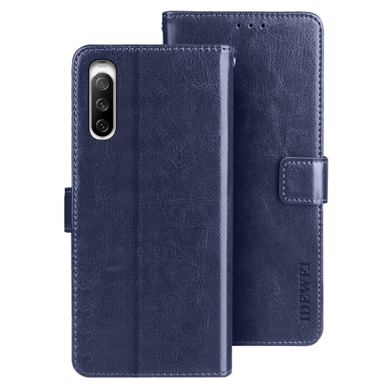 Idewei Für Sony Xperia 10 V Wallet PU Lederstand Hülle Crazy Horse Texture Telefonabdeckung - Dunkelblau, Sony Xperia 10 V
Idewei Für Sony Xperia 10 V Wallet PU Lederstand Hülle Crazy Horse Texture Telefonabdeckung - Dunkelblau, Sony Xperia 10 V