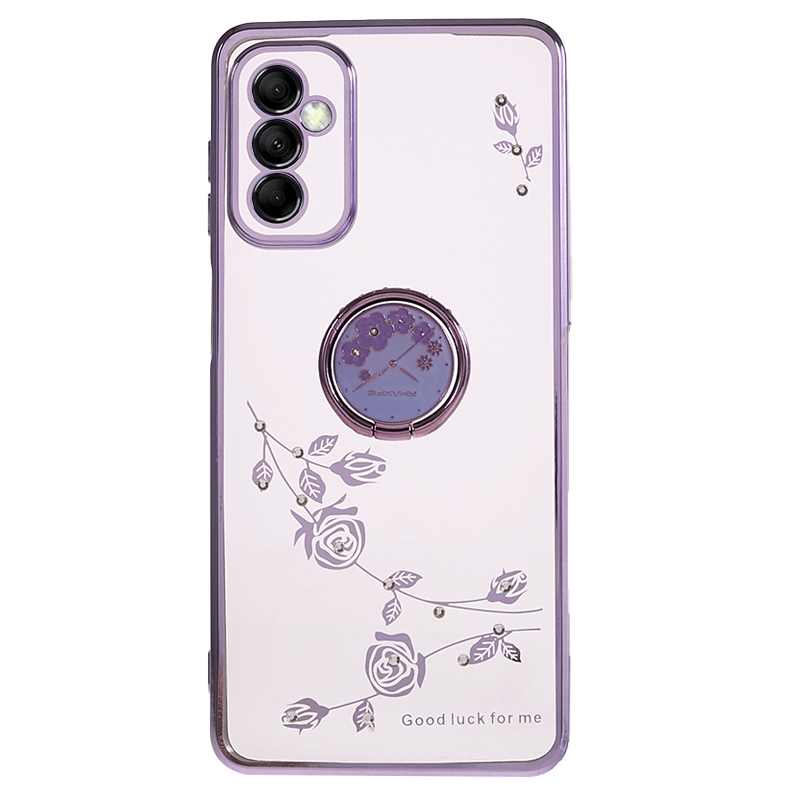 Für Samsung Galaxy M52 5G Clear TPU Phone Case Electroplated Strass Blumenabdeckung Mit Ringstand - Lila, Samsung Galaxy M52 5G
Für Samsung Galaxy M52 5G Clear TPU Phone Case Electroplated Strass Blumenabdeckung Mit Ringstand - Lila, Samsung Galaxy M52 5G