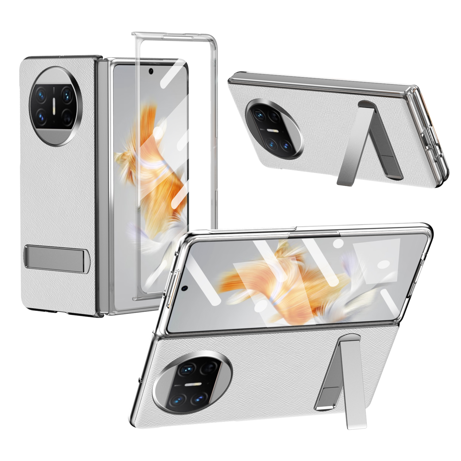 Für Huawei Mate X3 5G PU Lederbeschichtete PC -telefonhülle Transparente Grenzabdeckung Mit Temperamentvollem Glasfilm - Weiss, Huawei Mate X3 5G
Für Huawei Mate X3 5G PU Lederbeschichtete PC -telefonhülle Transparente Grenzabdeckung Mit Temperamentvollem Glasfilm - Weiss, Huawei Mate X3 5G