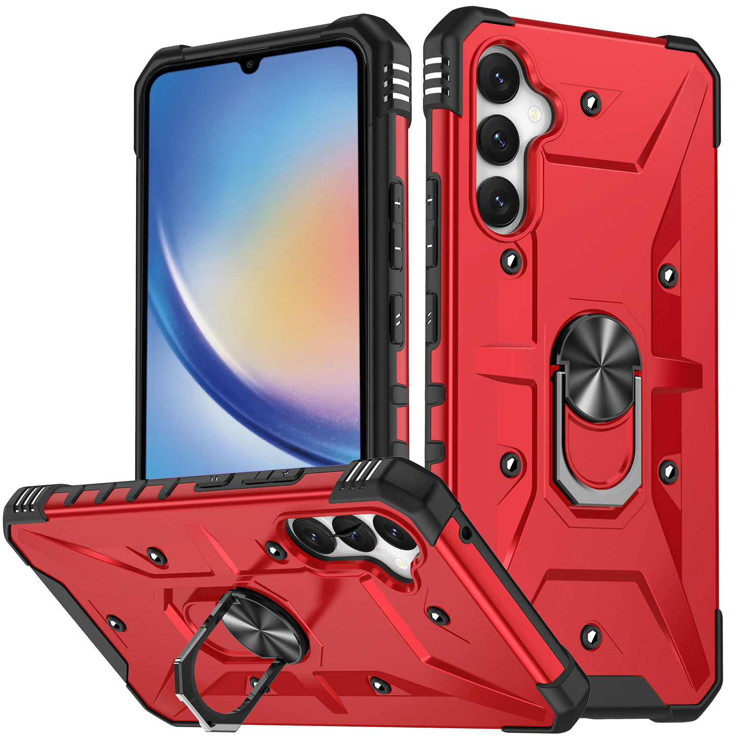 Für Samsung Galaxy A34 5G Schockfeste TPU+PC Phone Hülle Ring Kickstand Anti-scratch-rückzugabdeckung - Rot, Galaxy A34 5G
Für Samsung Galaxy A34 5G Schockfeste TPU+PC Phone Hülle Ring Kickstand Anti-scratch-rückzugabdeckung - Rot, Galaxy A34 5G