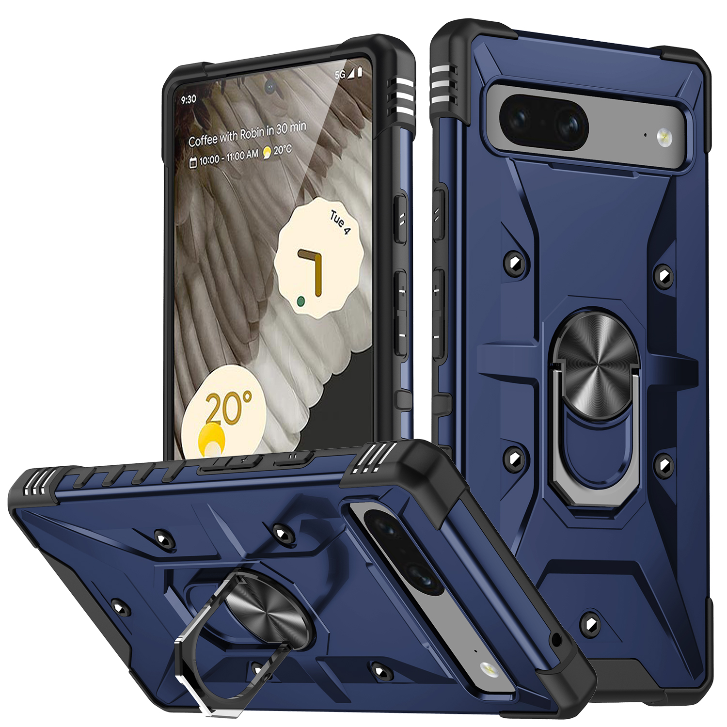 Für Google Pixel 7 5G TPU + PC Dual Layer Phone Case Ringhalter Kickstand Protective Cover - Blau, Google Pixel 7 5G
Für Google Pixel 7 5G TPU + PC Dual Layer Phone Case Ringhalter Kickstand Protective Cover - Blau, Google Pixel 7 5G