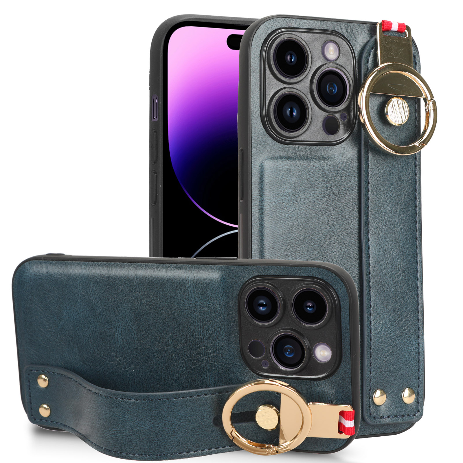 Für Das Iphone 14 Pro -armband Kickstand Leder -lederbeschichtung PC+TPU -rückenhülle Mit Nackengurt - Blau, iPhone 14 Pro
Für Das Iphone 14 Pro -armband Kickstand Leder -lederbeschichtung PC+TPU -rückenhülle Mit Nackengurt - Blau, iPhone 14 Pro