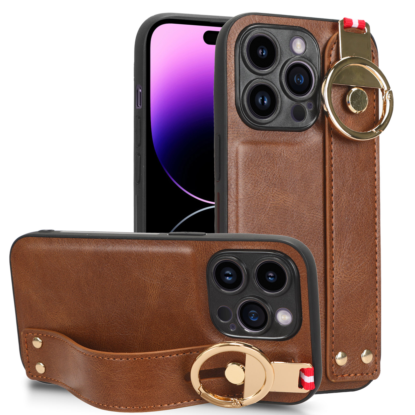Für Das Iphone 14 Pro -armband Kickstand Leder -lederbeschichtung PC+TPU -rückenhülle Mit Nackengurt - Braun, iPhone 14 Pro
Für Das Iphone 14 Pro -armband Kickstand Leder -lederbeschichtung PC+TPU -rückenhülle Mit Nackengurt - Braun, iPhone 14 Pro