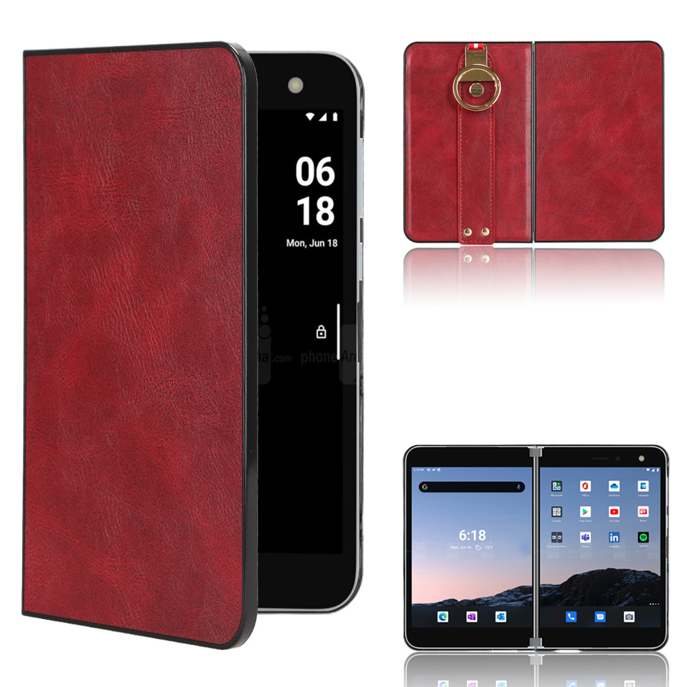 Für Microsoft Surface Duo Phone Deckung PU Lederbeschichtung PC+TPU Armband Hülle Mit Nackengurt - Rot, Microsoft Surface Duo
Für Microsoft Surface Duo Phone Deckung PU Lederbeschichtung PC+TPU Armband Hülle Mit Nackengurt - Rot, Microsoft Surface Duo