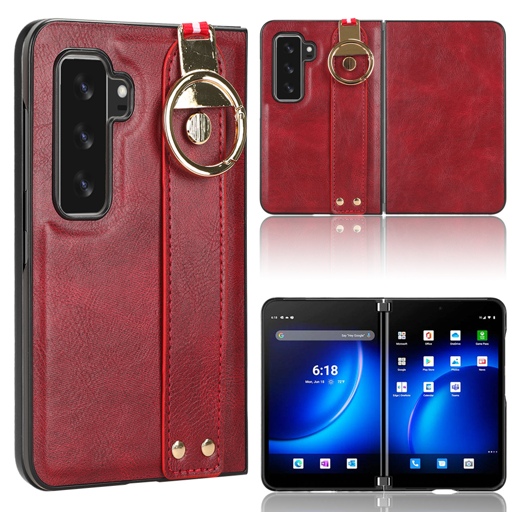 Für Microsoft Surface Duo 2 Lederbeschichtung Telefonabdeckung PC+TPU Armband Hülle Mit Nackengurt - Rot, Microsoft Surface Duo 2
Für Microsoft Surface Duo 2 Lederbeschichtung Telefonabdeckung PC+TPU Armband Hülle Mit Nackengurt - Rot, Microsoft Surface Duo 2