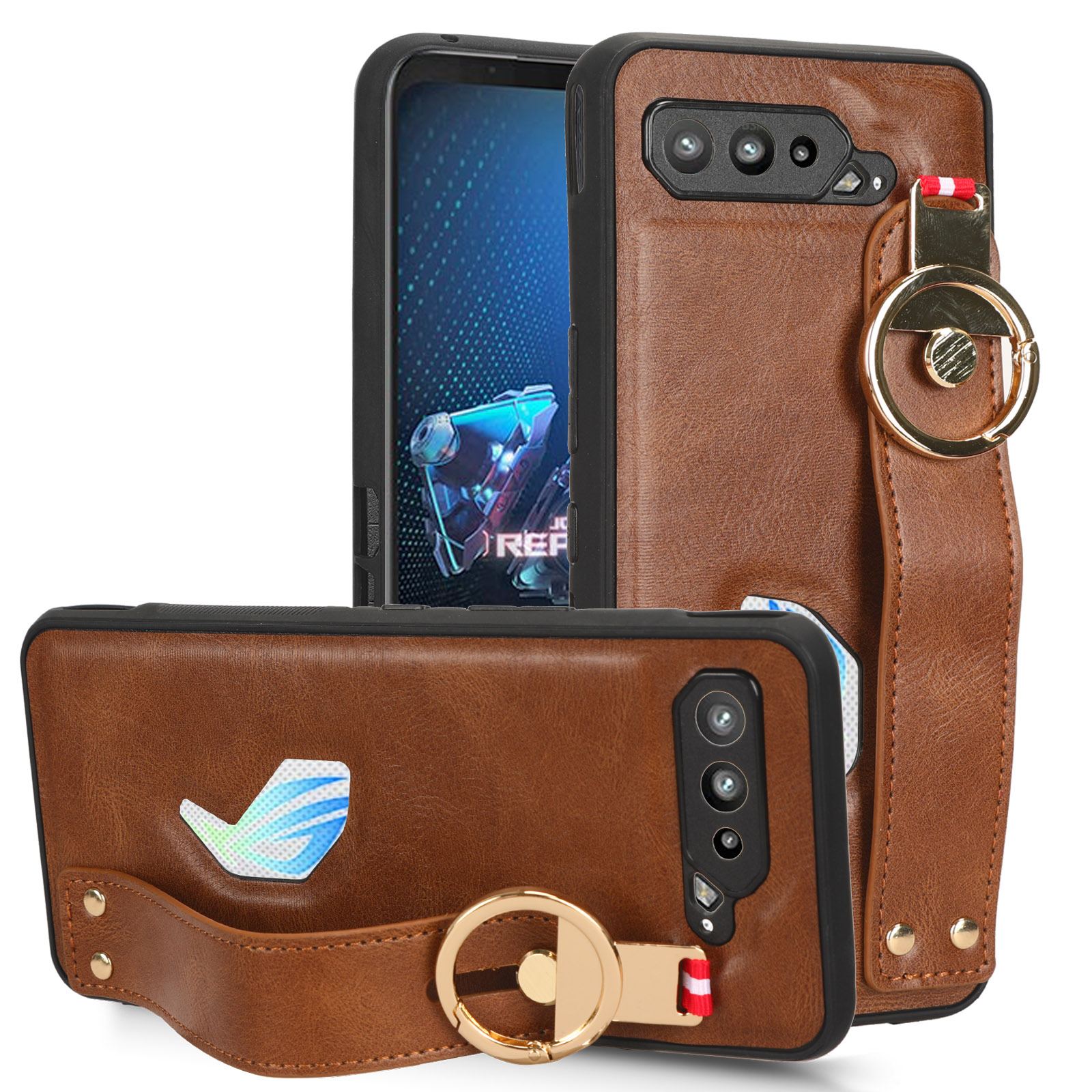 Für Asus Rog Phone 5 Zs673ks Armband Kickstand Handyabdeckung PU -leder -pc+tpu -rückenhülle Mit Nackengurt - Braun, Asus ROG Phone 5
Für Asus Rog Phone 5 Zs673ks Armband Kickstand Handyabdeckung PU -leder -pc+tpu -rückenhülle Mit Nackengurt - Braun, Asus ROG Phone 5