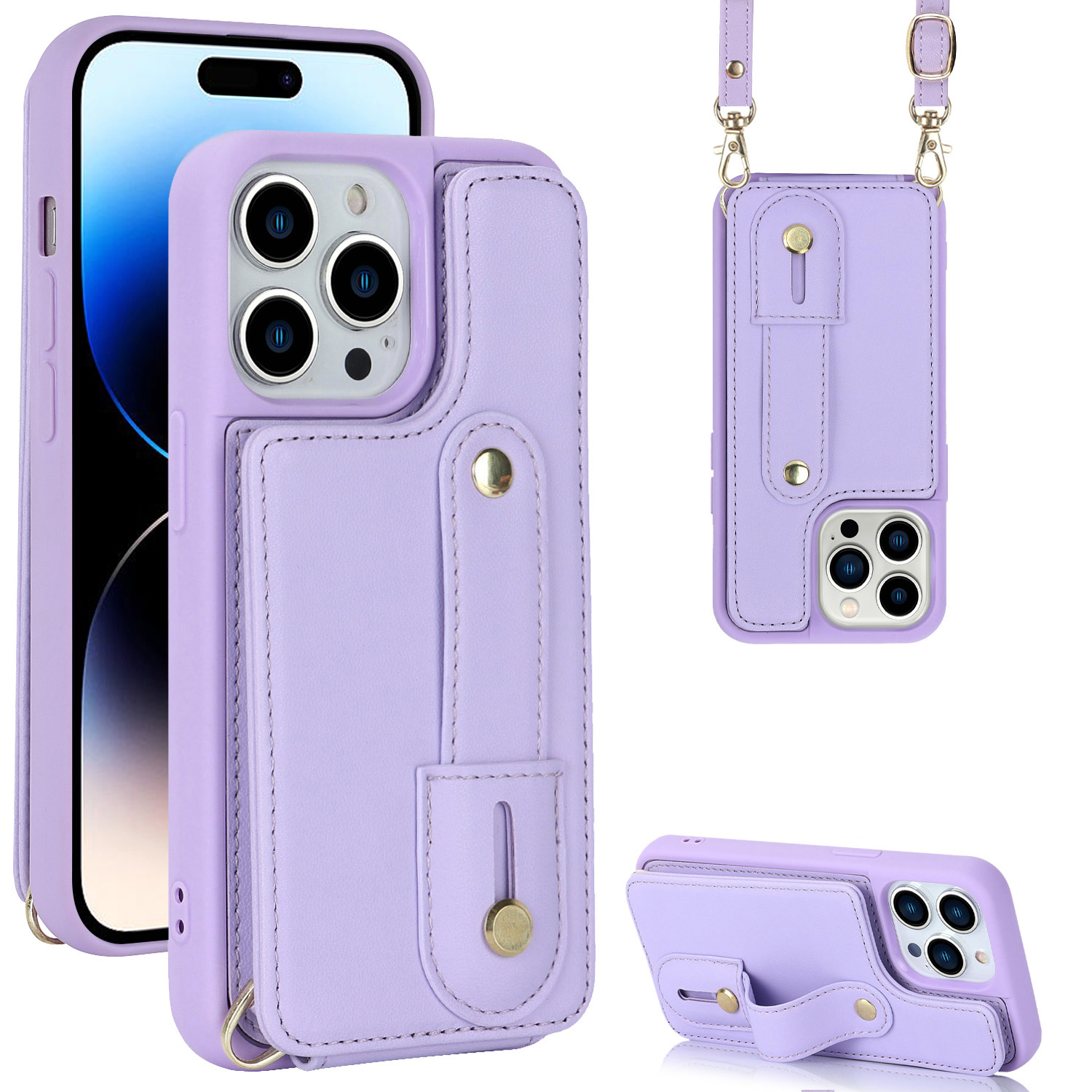 Für Das Iphone 14 Pro -armband -armband -bracelet Phone Hülle PU -lederschicht TPU -kartenschlitzabdeckung - Lila, iPhone 14 Pro
Für Das Iphone 14 Pro -armband -armband -bracelet Phone Hülle PU -lederschicht TPU -kartenschlitzabdeckung - Lila, iPhone 14 Pro