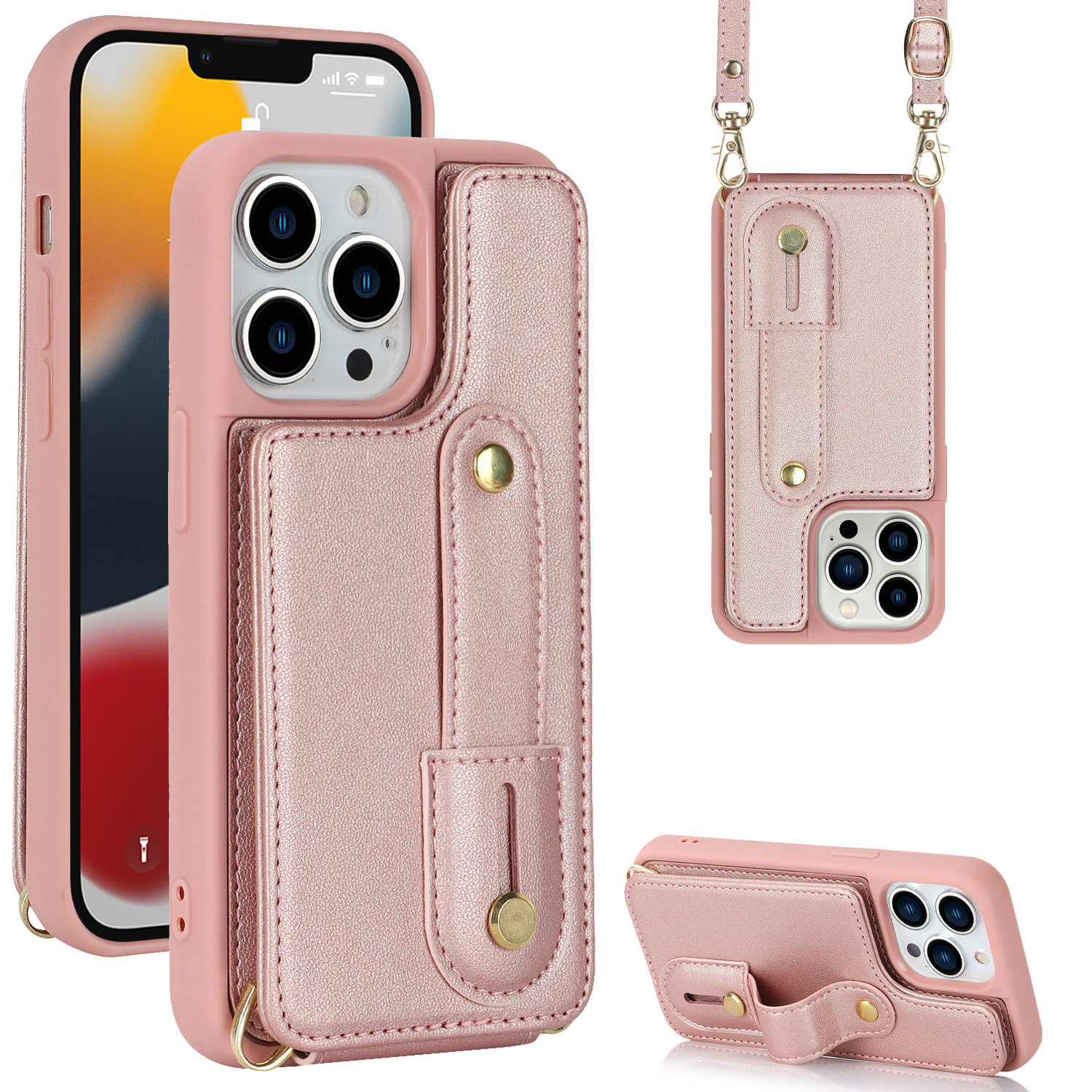 Armband Kickstand Hülle Für Iphone 12 Pro Max, Kartenplätze PU Leder+tpu -telefonabdeckung - Roségold, iPhone 12 Pro Max
Armband Kickstand Hülle Für Iphone 12 Pro Max, Kartenplätze PU Leder+tpu -telefonabdeckung - Roségold, iPhone 12 Pro Max