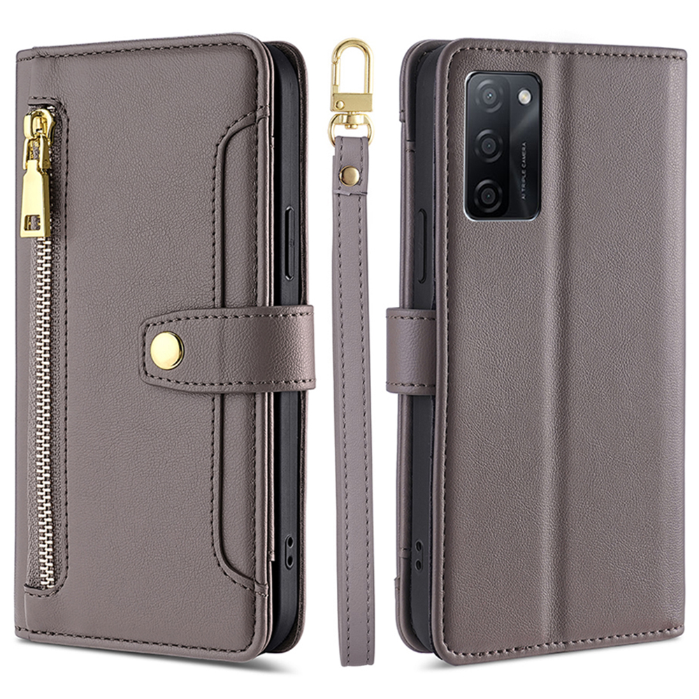 Anti-kratzer-telefonabdeckung Für Oppo A55s 5G Reißverschluss-taschen-leder-standhülle Mit 2 Trägern - Grau, Oppo A55s 5G
Anti-kratzer-telefonabdeckung Für Oppo A55s 5G Reißverschluss-taschen-leder-standhülle Mit 2 Trägern - Grau, Oppo A55s 5G