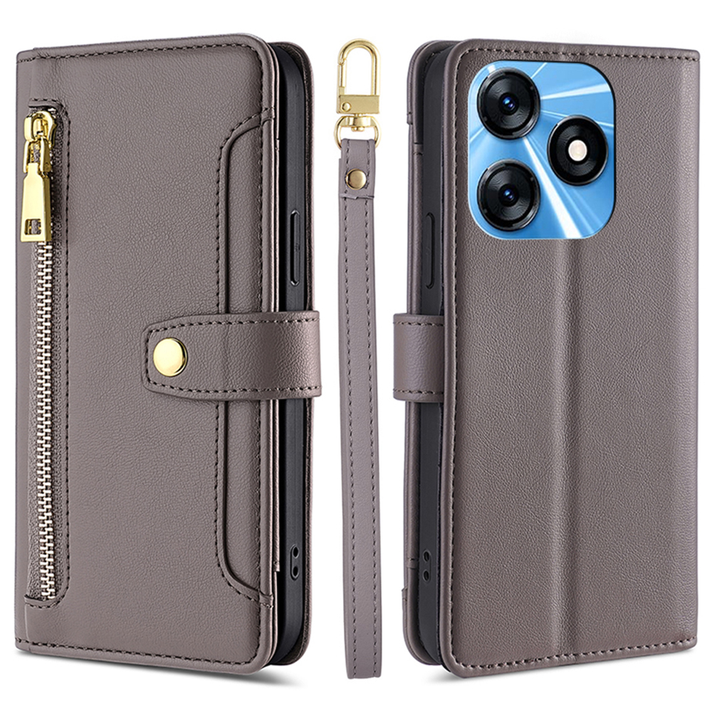 Für Tecno Spark 10 4G Reißverschluss Pocket Phone Hülle Anti-drogen-pu-leder-brieftasche Telefonschale Mit 2 Gurten - Grau, Tecno Spark 10 4G
Für Tecno Spark 10 4G Reißverschluss Pocket Phone Hülle Anti-drogen-pu-leder-brieftasche Telefonschale Mit 2 Gurten - Grau, Tecno Spark 10 4G