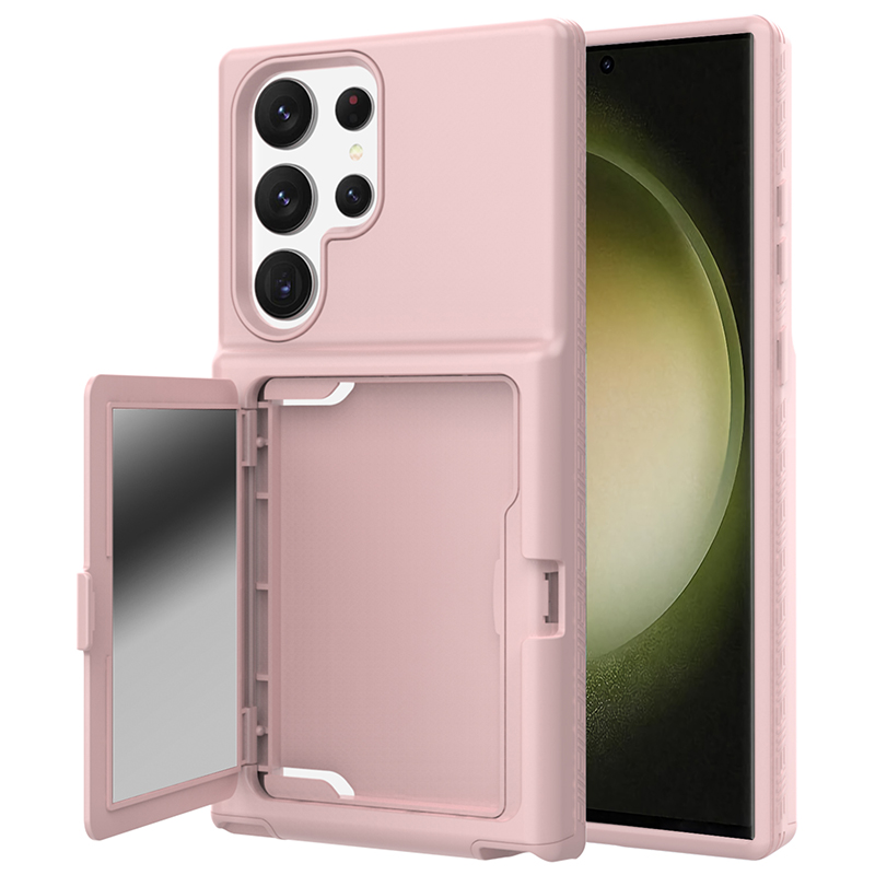 Für Samsung Galaxy S23 Ultra Cardcase -serie PC + TPU Phone Hülle Mirror Design Card Slots Kickstand Dicked Deckung - Rosa, Galaxy S23 Ultra
Für Samsung Galaxy S23 Ultra Cardcase -serie PC + TPU Phone Hülle Mirror Design Card Slots Kickstand Dicked Deckung - Rosa, Galaxy S23 Ultra