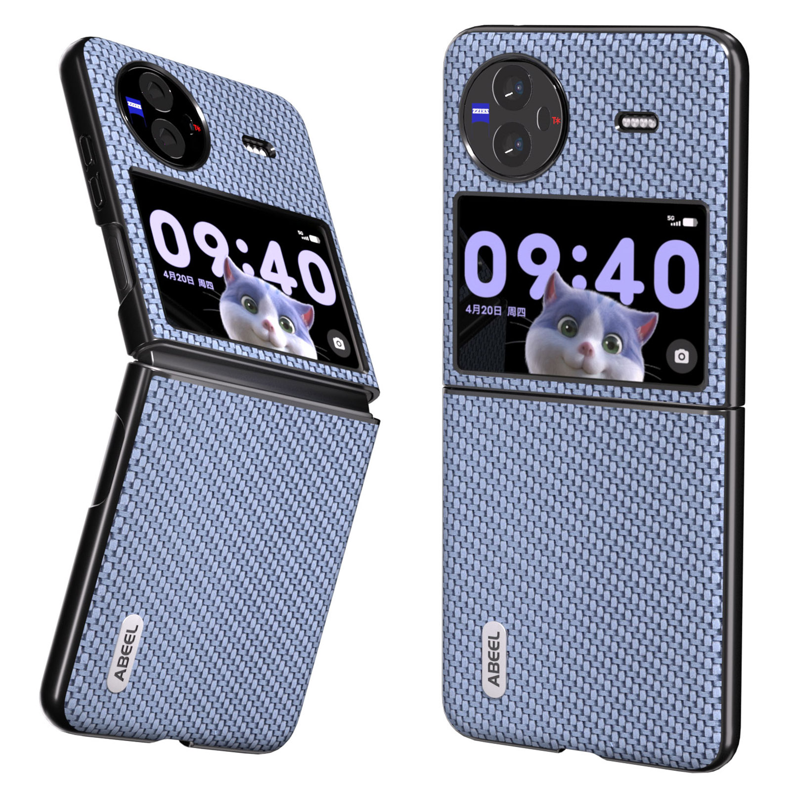 ABEEL Für Vivo X Flip Cowhide Leder Beschichtete PC -telefonhülle Carbonfaser Textur Telefonabdeckung - Baby Blau, vivo X Flip
ABEEL Für Vivo X Flip Cowhide Leder Beschichtete PC -telefonhülle Carbonfaser Textur Telefonabdeckung - Baby Blau, vivo X Flip