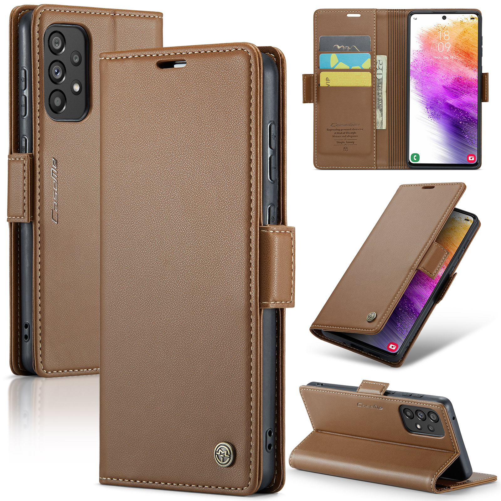 Caseme 023 Serie Telefonledertasche Für Samsung Galaxy A73 5g, RFID -blockierungs -brieftaschenständer Telefonabdeckung - Braun, Samsung Galaxy A73 5G
Caseme 023 Serie Telefonledertasche Für Samsung Galaxy A73 5g, RFID -blockierungs -brieftaschenständer Telefonabdeckung - Braun, Samsung Galaxy A73 5G