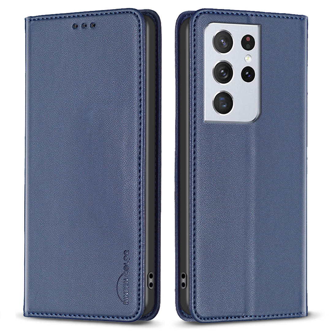Binfenfarben BF18 Leder -telefonhülle Für Samsung Galaxy S21 Ultra 5G Telefonabdeckung Mit Standkartenhalter - Blau, Galaxy S21 Ultra 5G
Binfenfarben BF18 Leder -telefonhülle Für Samsung Galaxy S21 Ultra 5G Telefonabdeckung Mit Standkartenhalter - Blau, Galaxy S21 Ultra 5G