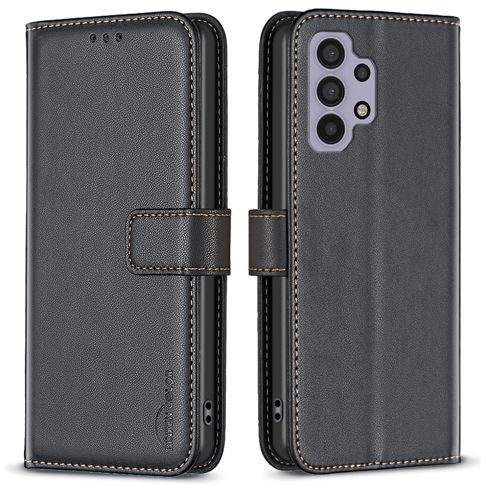 Binfen Farbe BF17 Ledertasche Für Samsung Galaxy A32 4G (EU -version) Stand Wallet Mobiltelefonabdeckung - Schwarz, Samsung Galaxy A32 4G (EU Version)
Binfen Farbe BF17 Ledertasche Für Samsung Galaxy A32 4G (EU -version) Stand Wallet Mobiltelefonabdeckung - Schwarz, Samsung Galaxy A32 4G (EU Version)