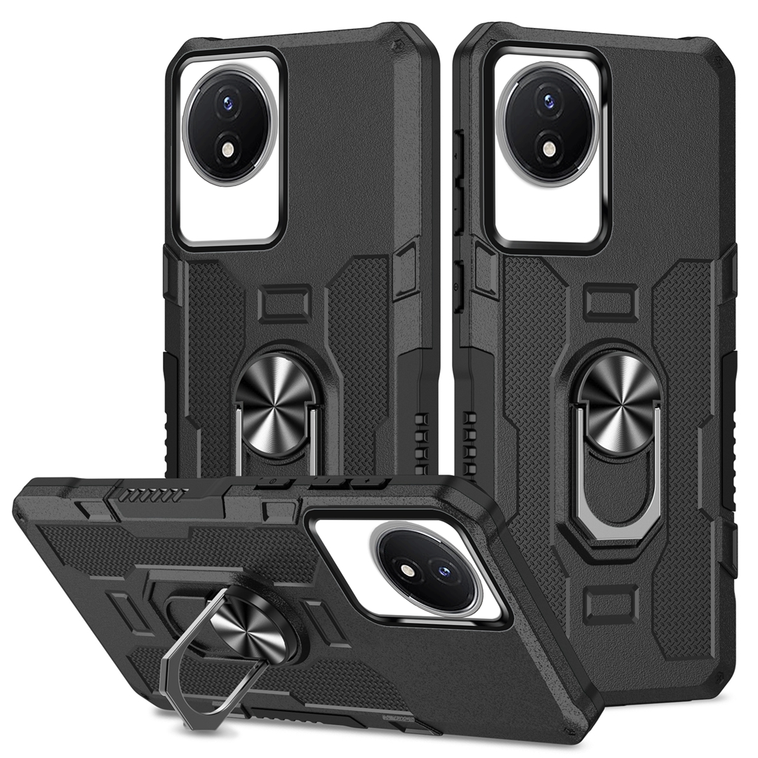 Für Vivo Y02 4G Heavy Duty PC + TPU Phone Hülle Ring Kickstand Anti-kratzer-rückseite - Schwarz, vivo Y02 4G
Für Vivo Y02 4G Heavy Duty PC + TPU Phone Hülle Ring Kickstand Anti-kratzer-rückseite - Schwarz, vivo Y02 4G