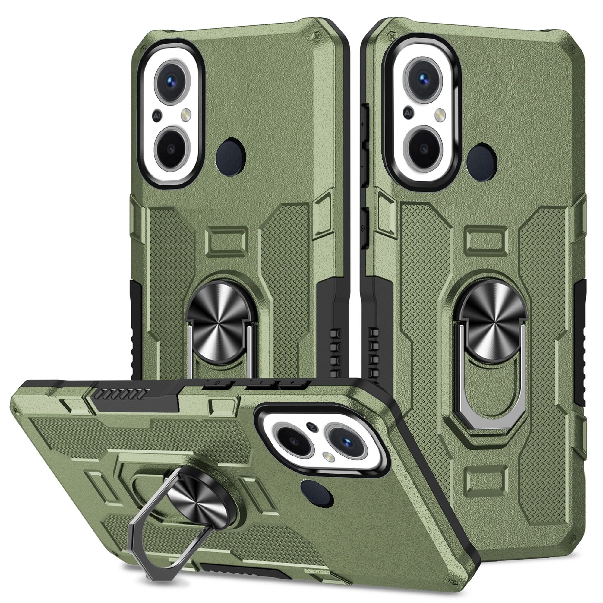 Für Xiaomi Redmi 12C 4G PC + TPU Anti-kratzer-telefonhülle Ring Kickstand Rugged Cover - Grün, Xiaomi Redmi 12C 4G
Für Xiaomi Redmi 12C 4G PC + TPU Anti-kratzer-telefonhülle Ring Kickstand Rugged Cover - Grün, Xiaomi Redmi 12C 4G