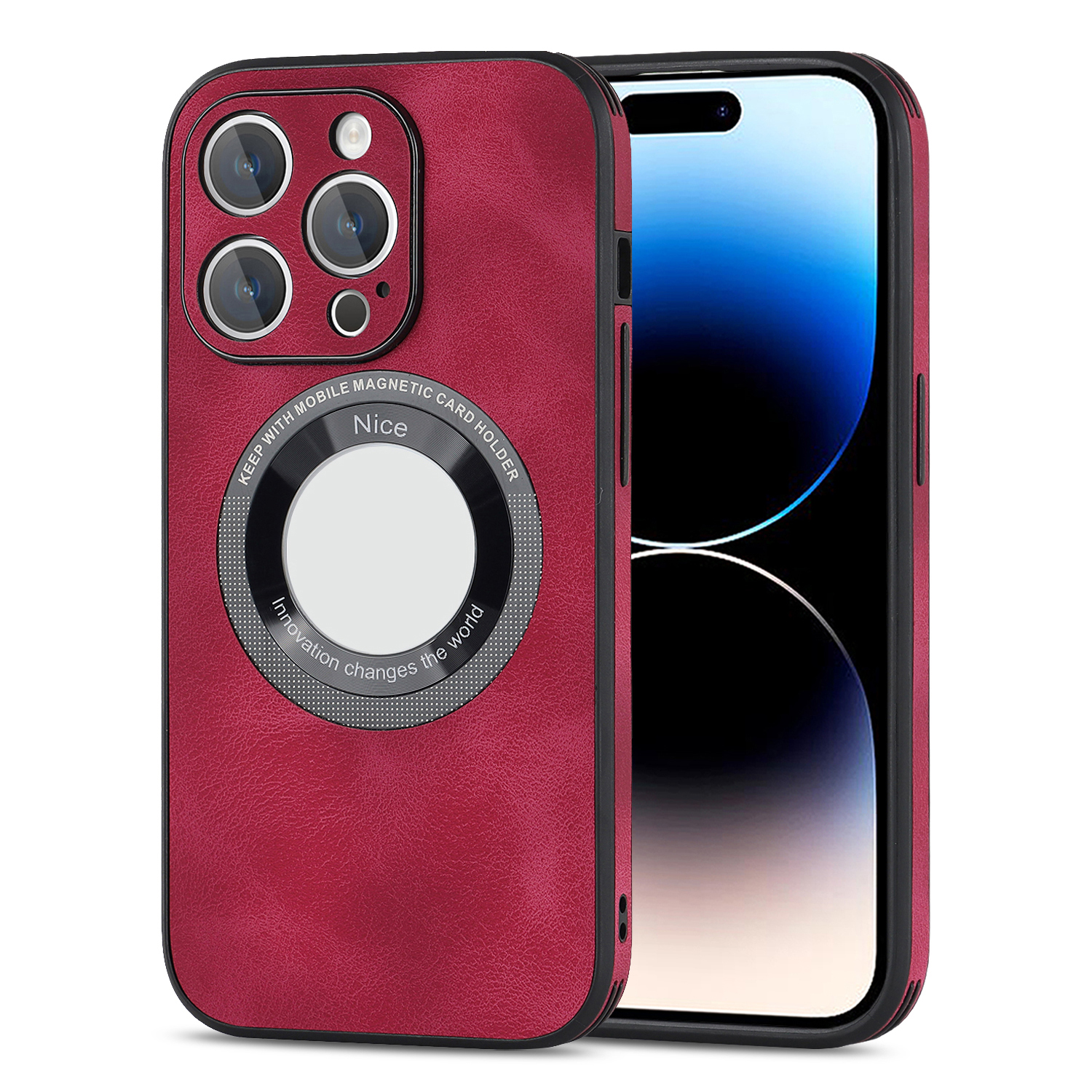 Für Iphone 14 Pro Max Magnetic Phone Case Logo View Design PU Leder+pc+tpu -schutzabdeckung - Weinrot, iPhone 14 Pro Max
Für Iphone 14 Pro Max Magnetic Phone Case Logo View Design PU Leder+pc+tpu -schutzabdeckung - Weinrot, iPhone 14 Pro Max