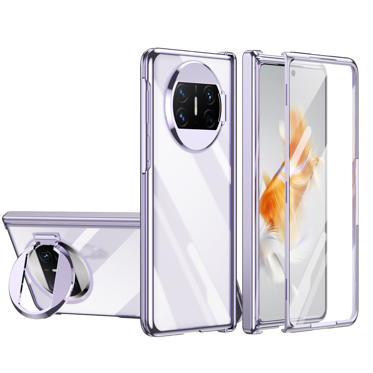 Für Huawei Mate X3 5G Phantom Series Scharnierschutz Phone Case Camera Objektivs Frame Kickstand PC -abdeckung - Lila, Huawei Mate X3 5G
Für Huawei Mate X3 5G Phantom Series Scharnierschutz Phone Case Camera Objektivs Frame Kickstand PC -abdeckung - Lila, Huawei Mate X3 5G