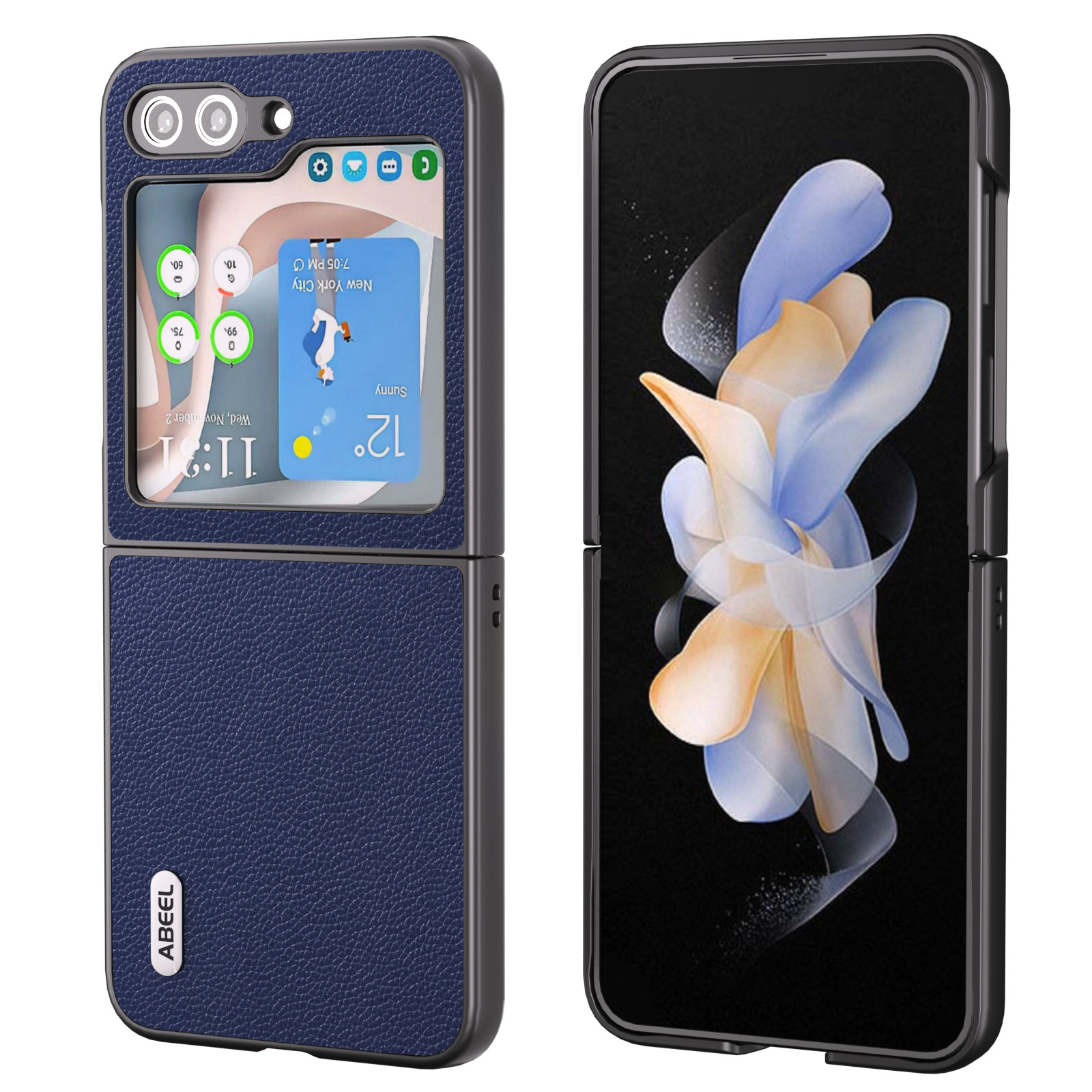 ABEEL Für Samsung Galaxy Z Flip 5 5G Matt Kanten Telefonhülle Kuhspurleder + PC Rückenabdeckung - Blau, Galaxy Z Flip5 5G
ABEEL Für Samsung Galaxy Z Flip 5 5G Matt Kanten Telefonhülle Kuhspurleder + PC Rückenabdeckung - Blau, Galaxy Z Flip5 5G