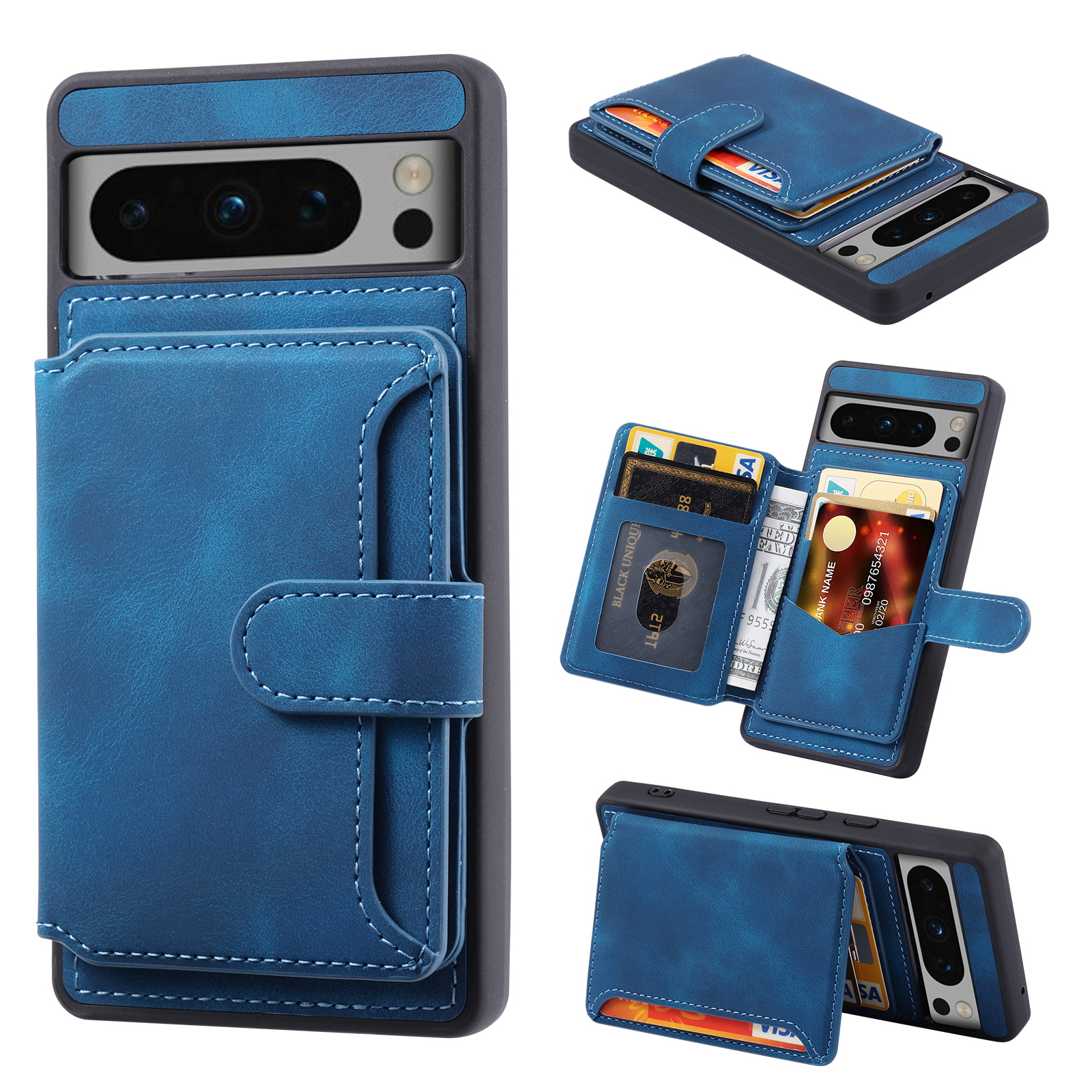 Für Google Pixel 8 Pro RFID Blocking Wallet Hülle PU -lederschicht TPU -telefon -kickständer Cover - Blau, Google Pixel 8 Pro
Für Google Pixel 8 Pro RFID Blocking Wallet Hülle PU -lederschicht TPU -telefon -kickständer Cover - Blau, Google Pixel 8 Pro