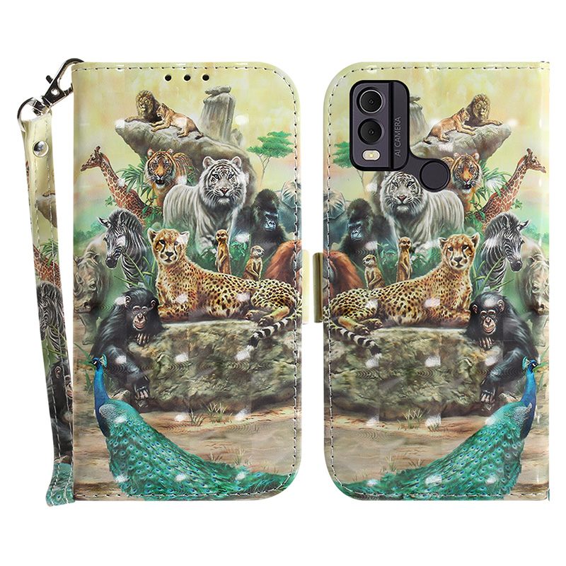 Muster Bedruckte Pu-leder-telefonabdeckung Für Nokia C22 Anti-kratzer-brieftaschenhülle Mit Riemen - Tiere, Nokia C22
Muster Bedruckte Pu-leder-telefonabdeckung Für Nokia C22 Anti-kratzer-brieftaschenhülle Mit Riemen - Tiere, Nokia C22