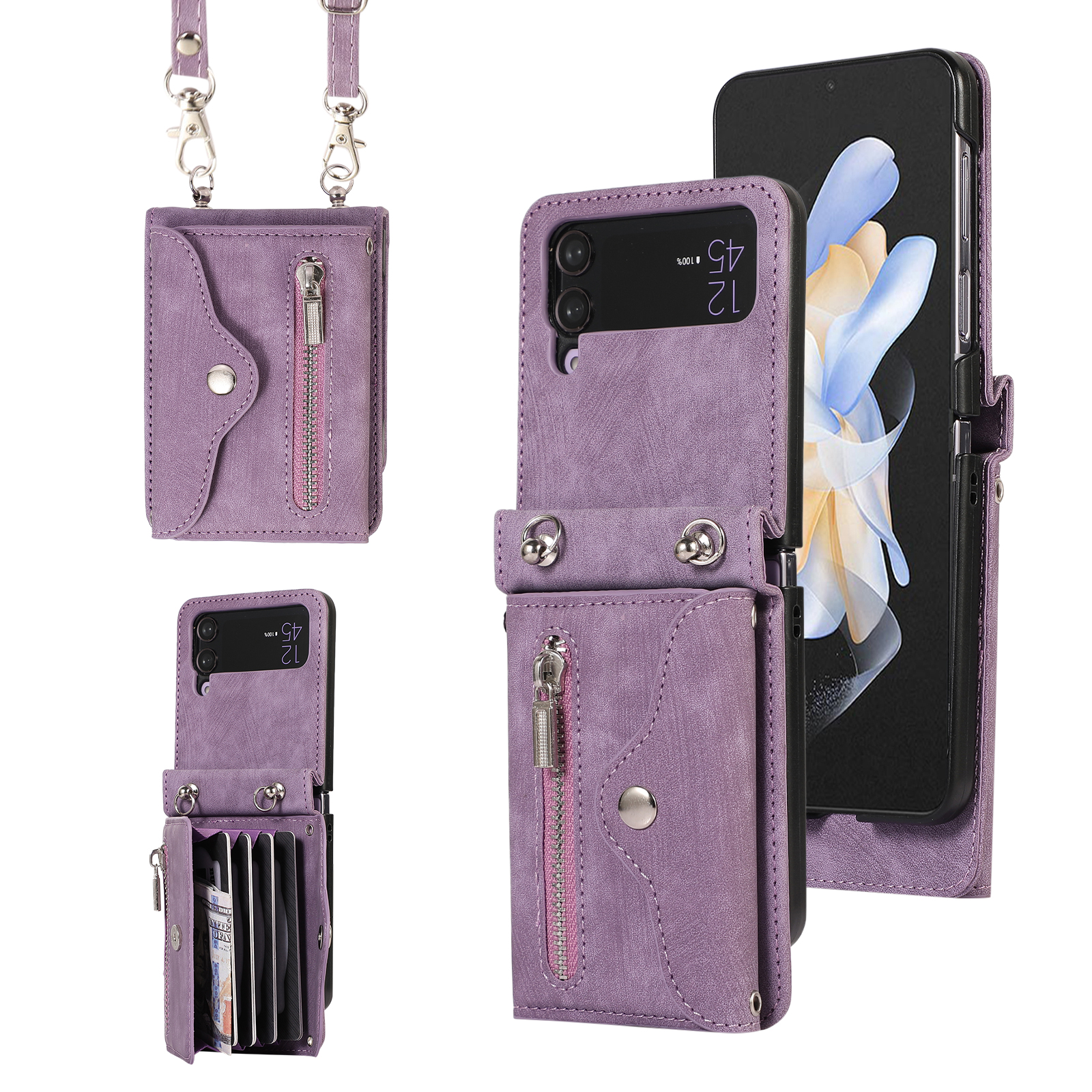 Telefonhülle Für Samsung Galaxy Z Flip3 5G RFID -blockierungskartenbeutel PU Leder+tpu -abdeckung Mit Kickstand - Lila, Samsung Galaxy Z Flip3 5G
Telefonhülle Für Samsung Galaxy Z Flip3 5G RFID -blockierungskartenbeutel PU Leder+tpu -abdeckung Mit Kickstand - Lila, Samsung Galaxy Z Flip3 5G