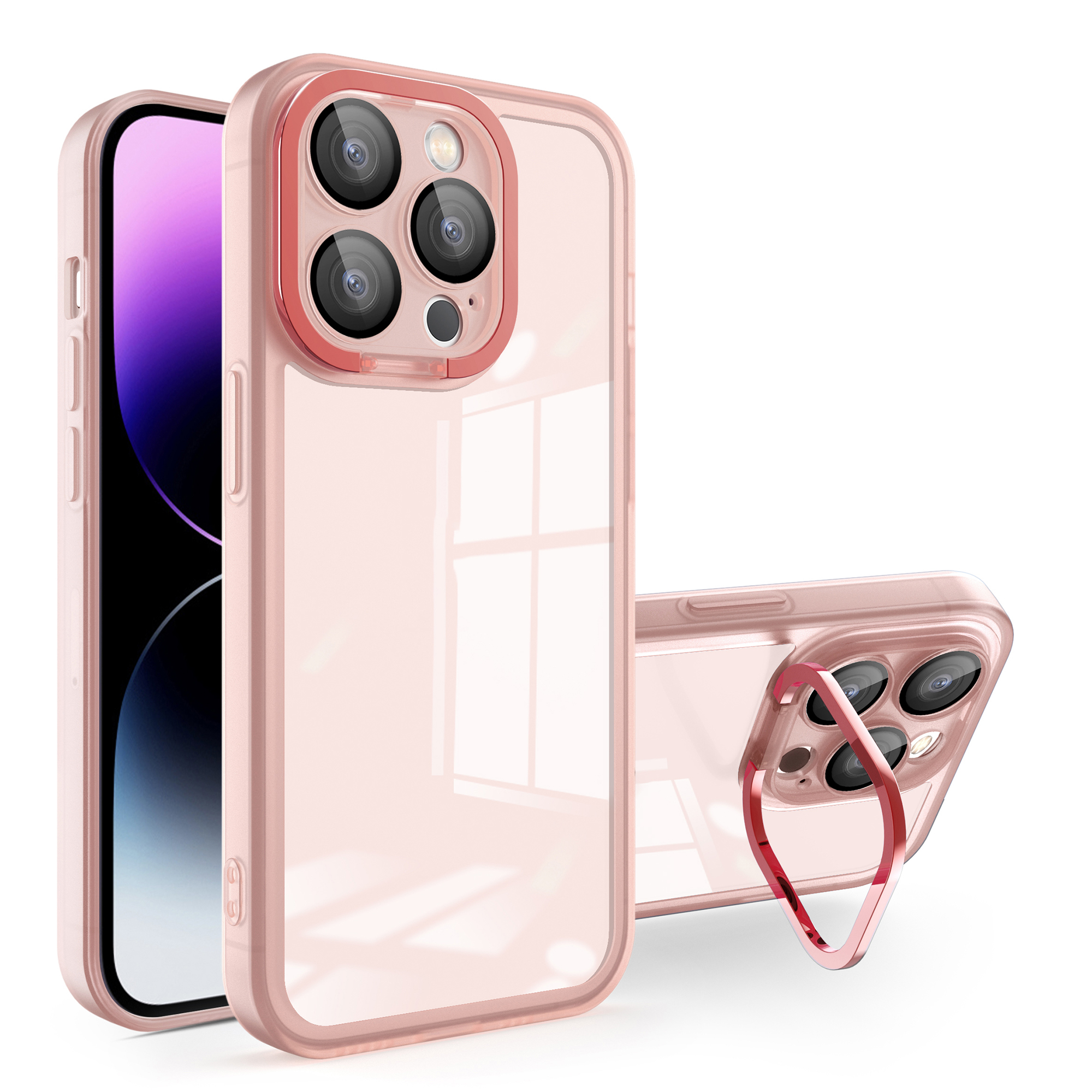 Für Iphone 14 Pro Max -kameraschutz Kickstand Deckung Mattes Clear Acryl+pc+tpu -telefonhülle - Rosa, iPhone 14 Pro Max
Für Iphone 14 Pro Max -kameraschutz Kickstand Deckung Mattes Clear Acryl+pc+tpu -telefonhülle - Rosa, iPhone 14 Pro Max