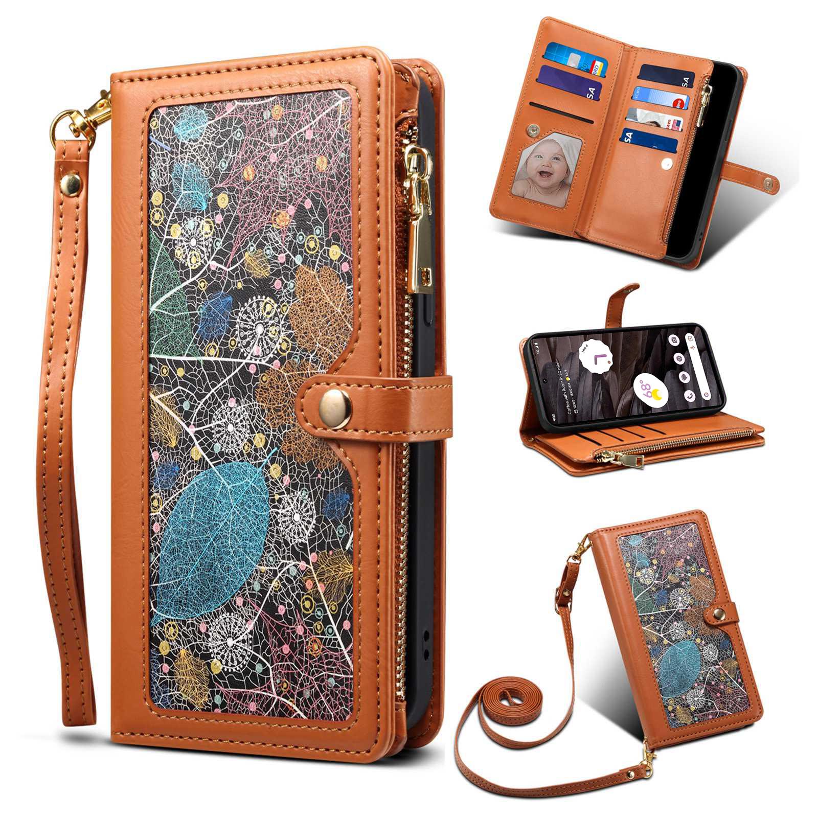 Eseble Galaxy -serie Für Google Pixel 7a PU Leder Telefonhülle Reißverschluss Pocket RFID Blocking Wallet Stand Cover - Braun, Google Pixel 7a
Eseble Galaxy -serie Für Google Pixel 7a PU Leder Telefonhülle Reißverschluss Pocket RFID Blocking Wallet Stand Cover - Braun, Google Pixel 7a