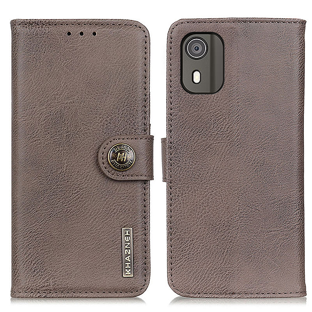 Khazneh Für Nokia C02 Anti-staub PU Leder Telefon Hülle Wallet Stand Cowide Textur Telefonabdeckung - Khaki, Nokia C02
Khazneh Für Nokia C02 Anti-staub PU Leder Telefon Hülle Wallet Stand Cowide Textur Telefonabdeckung - Khaki, Nokia C02
