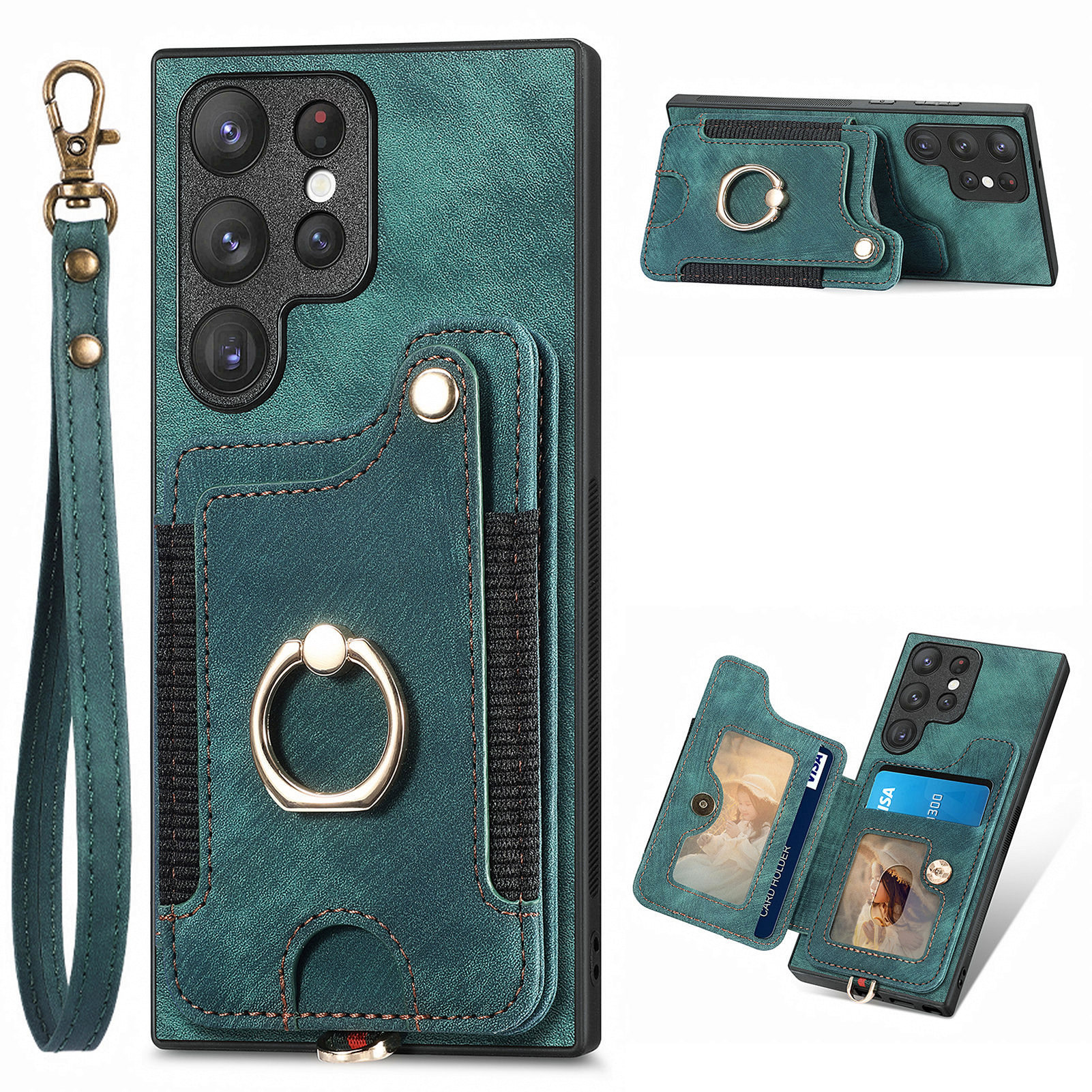 Für Samsung Galaxy S22 Ultra 5G PU Lederbeschichteter PC+TPU Rückdecke RFID -blockierungskarten -slot -kickstand -telefonhülle - Grün, Galaxy S22 Ultra 5G
Für Samsung Galaxy S22 Ultra 5G PU Lederbeschichteter PC+TPU Rückdecke RFID -blockierungskarten -slot -kickstand -telefonhülle - Grün, Galaxy S22 Ultra 5G